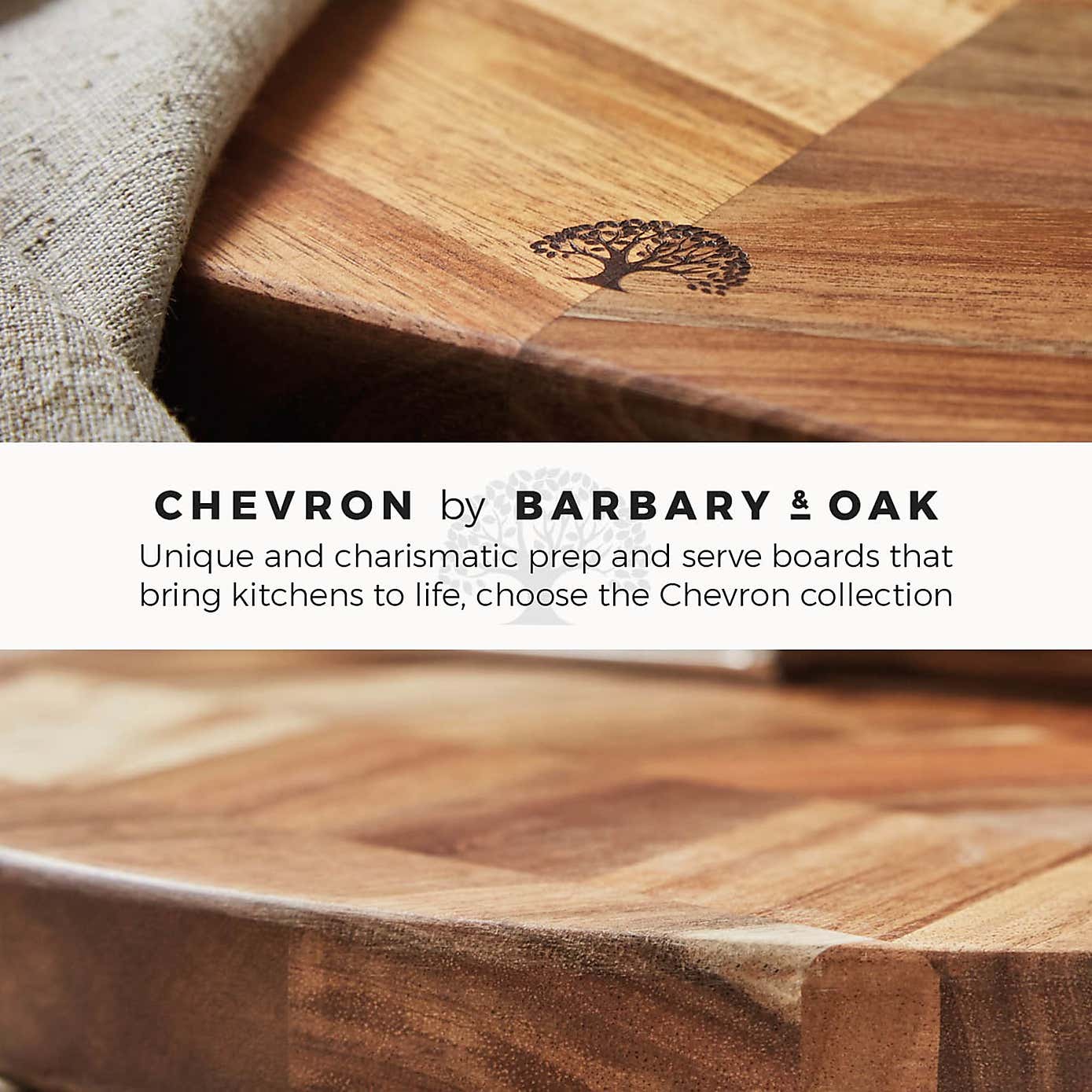 Barbary & Oak Acacia Wood Round Chopping Board