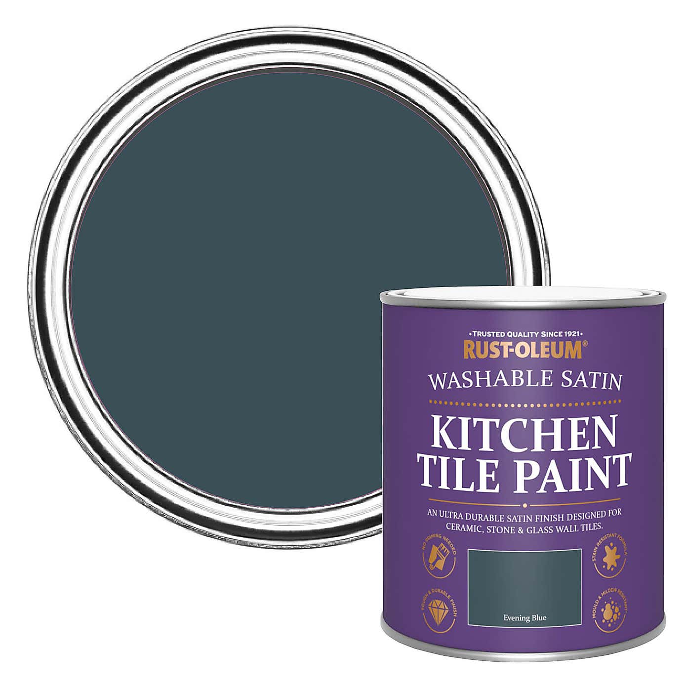 Rust-Oleum Blue Satin Kitchen Tile Satin Paint