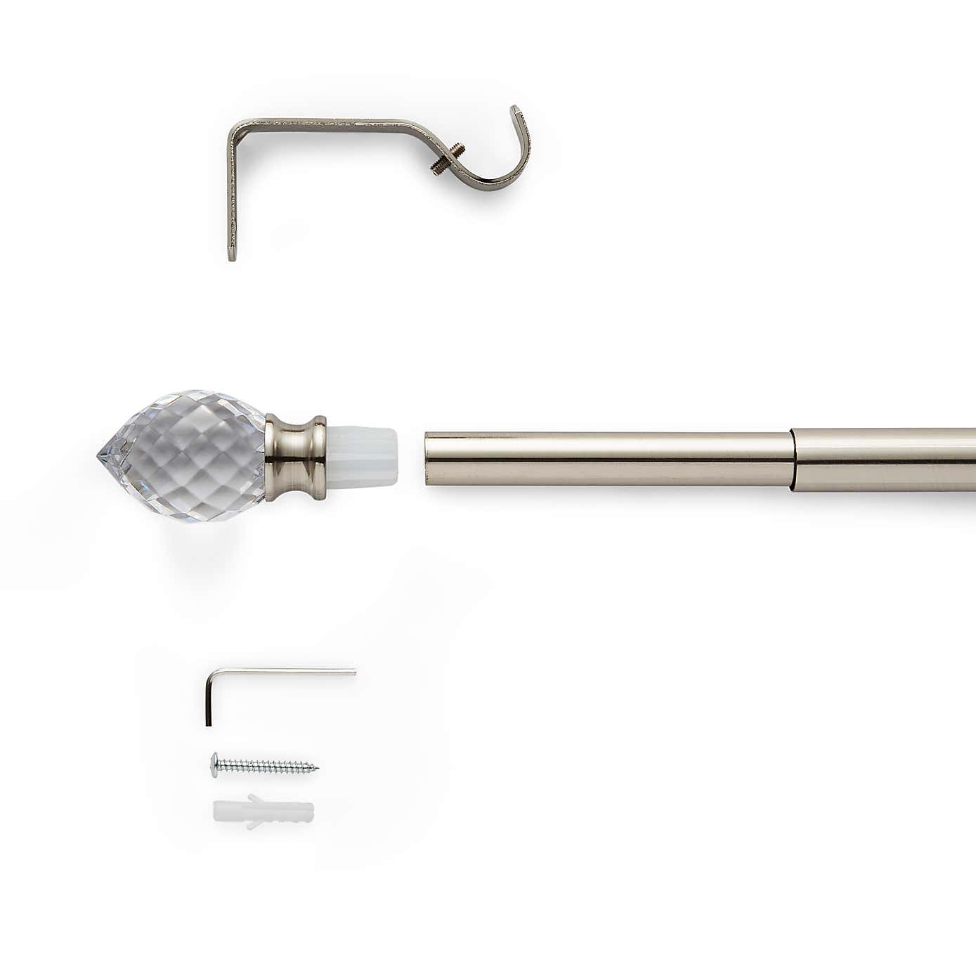 Teardrop Extendable Metal Curtain Pole