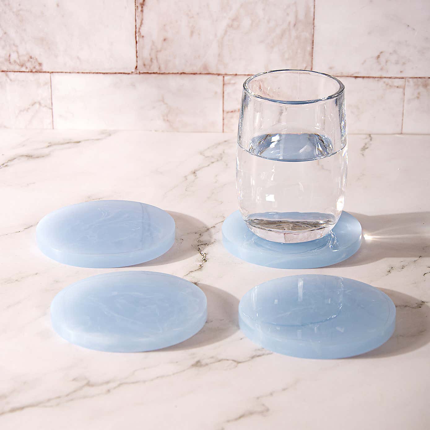 Resin Marble Coasters 4pk