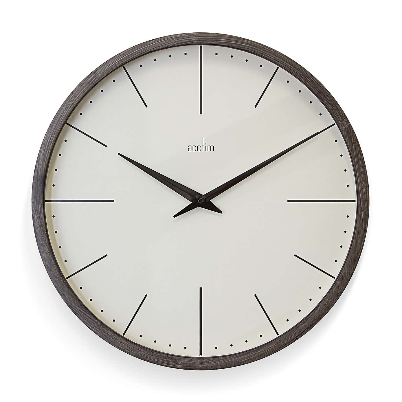 Acctim Leksvik Grey Wood Wall Clock