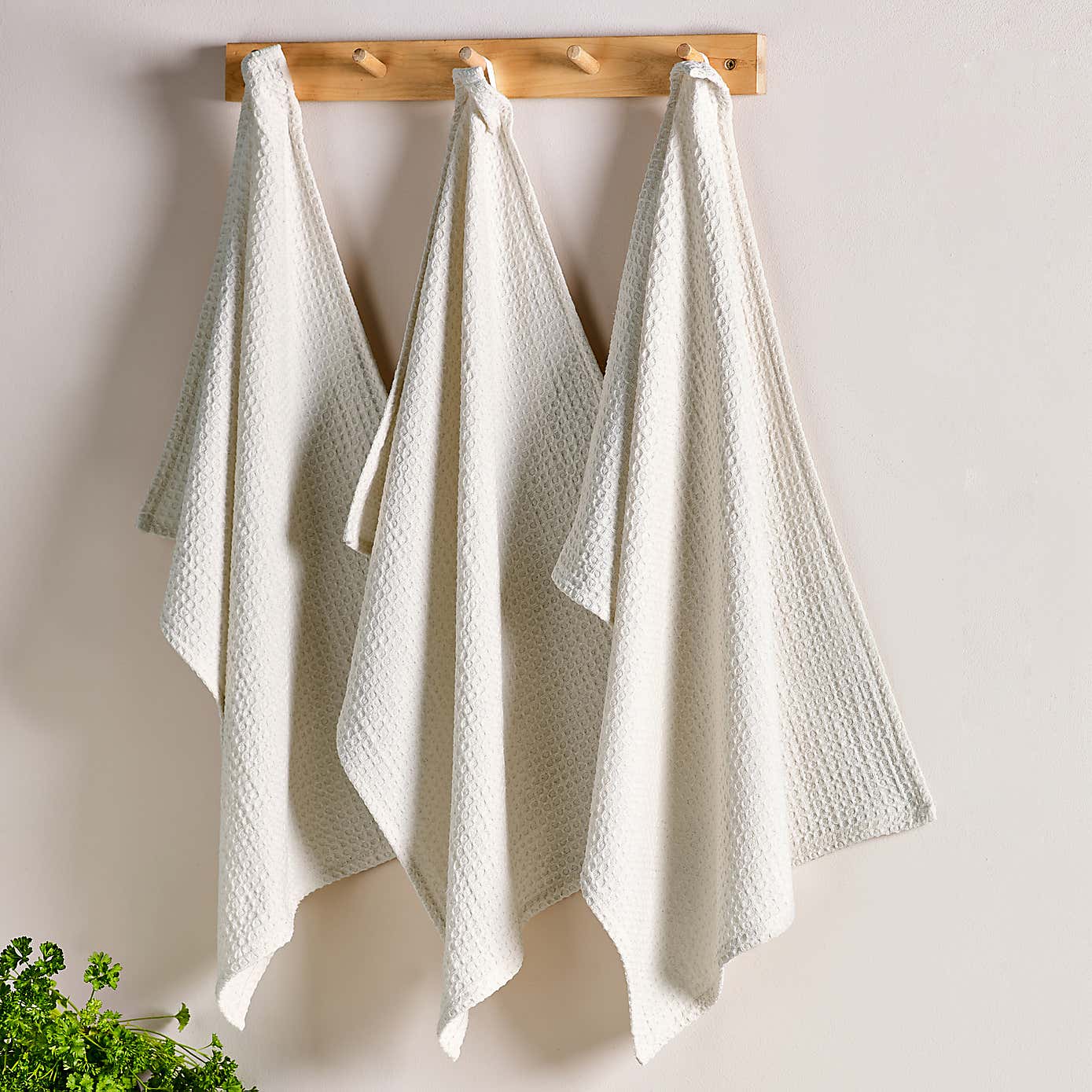 Set of 3 Recycled Waffle Tea Towels