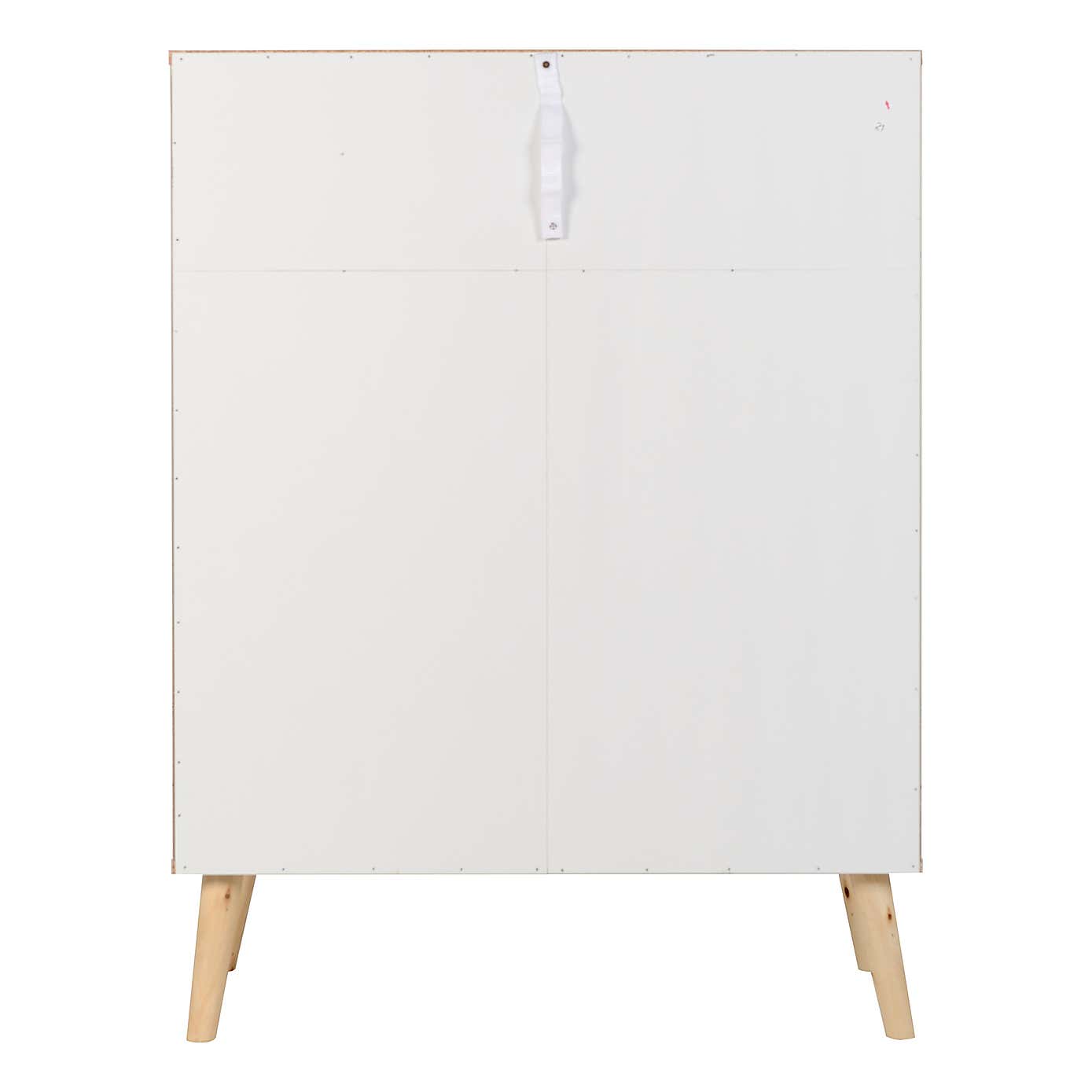 Nordic 5 Drawer Chest, White & Pine