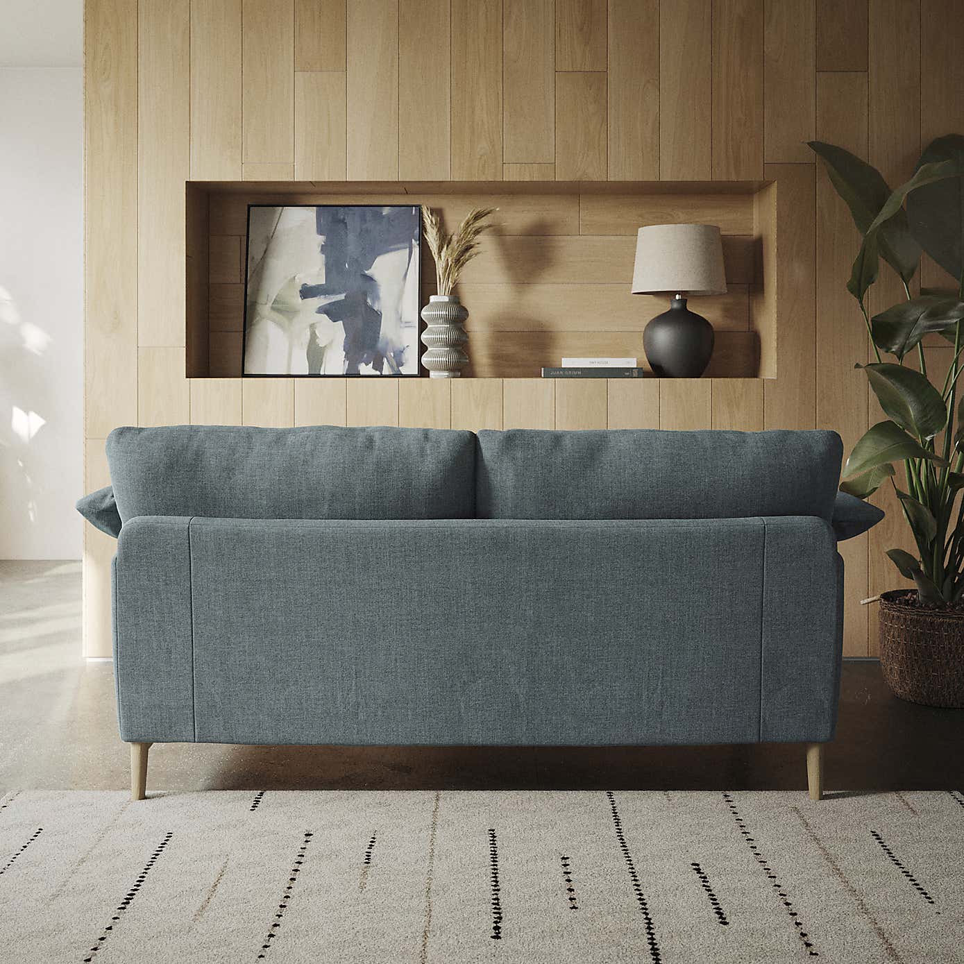 Hector Tonal Plush Chenille 3 Seater Sofa