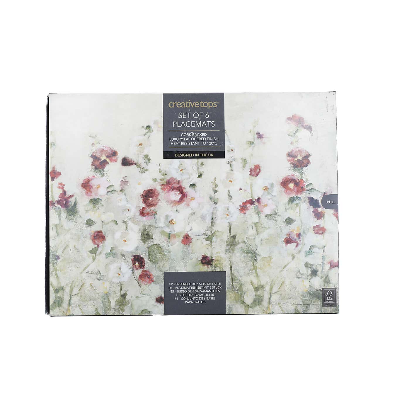 C TOPS Set of 6 Wild Poppies Placemats