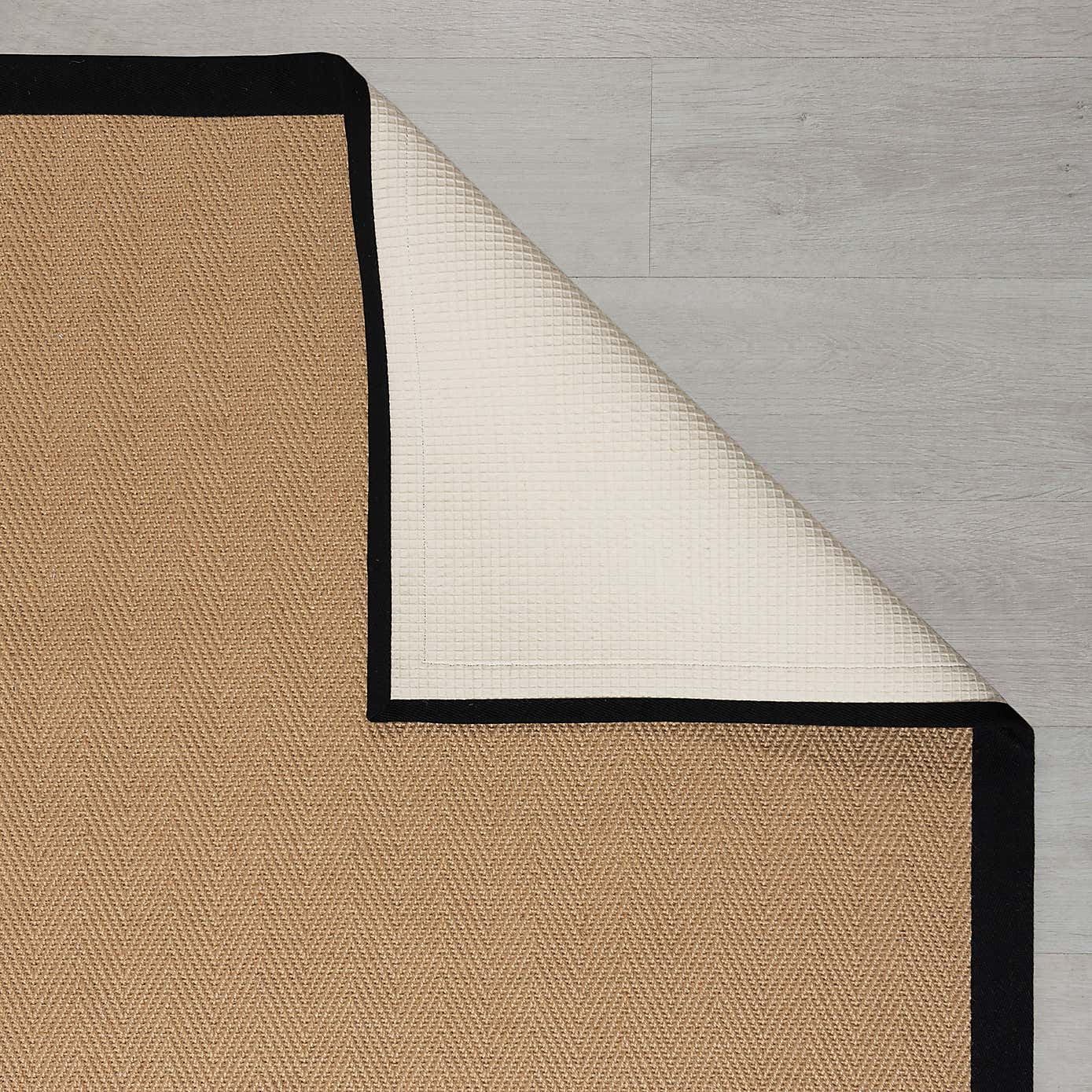 Herringbone Border Square Rug