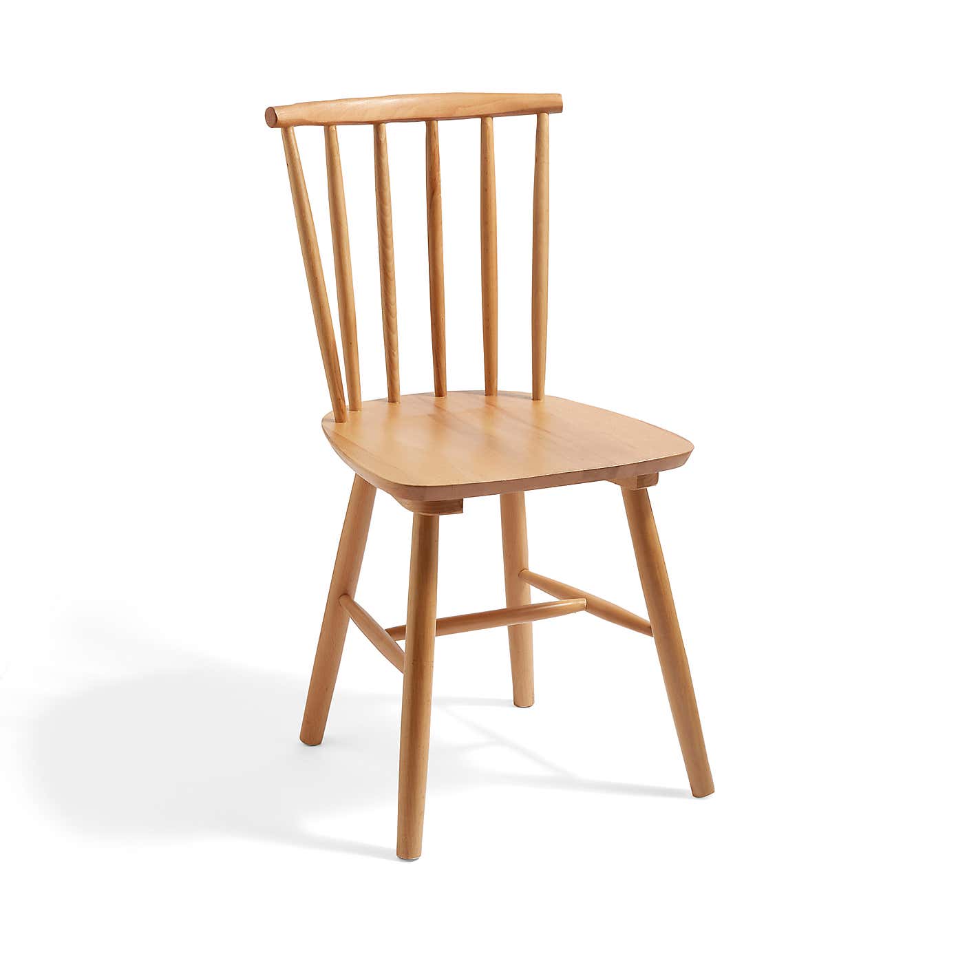 Harvey Set of 2 Dining Chairs, Beech Wood