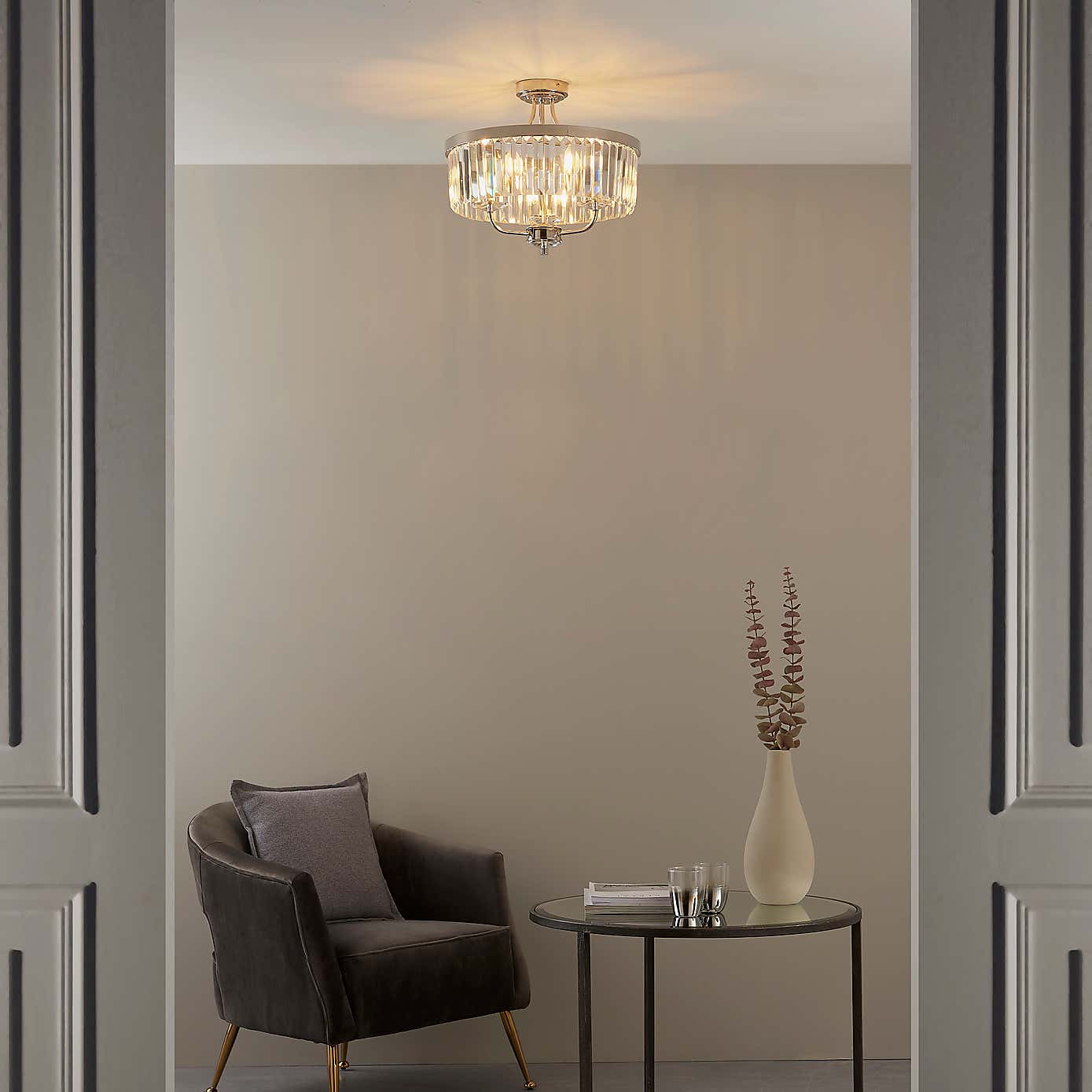 Vogue Lighting Balmoral 3 Light Semi Flush Chandelier