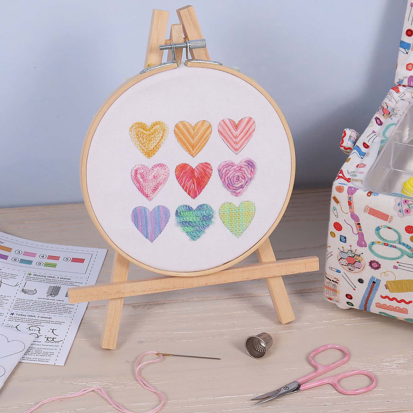 Embroidery Kit Ombre Hearts