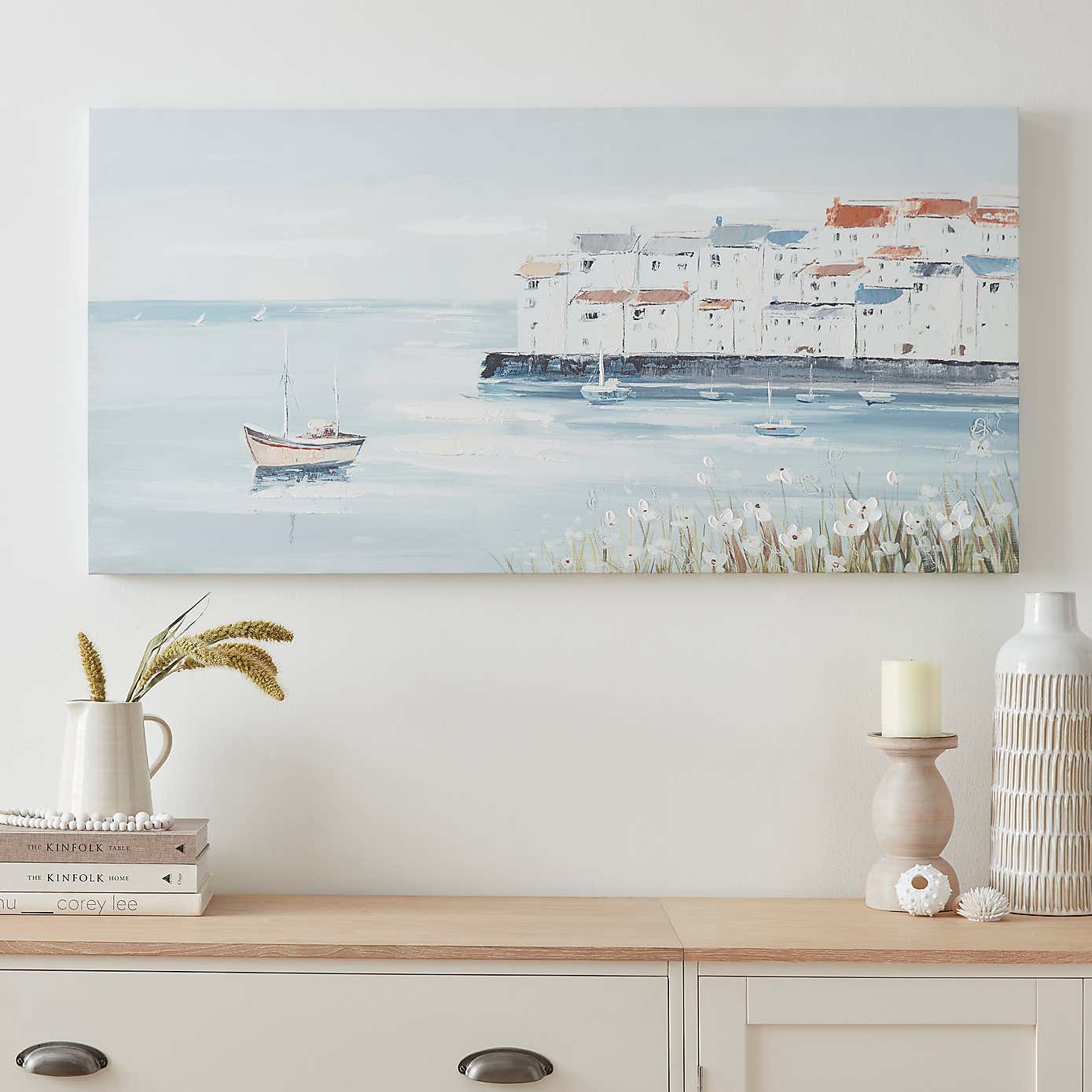 Harbour Scene Canvas 120x60cm