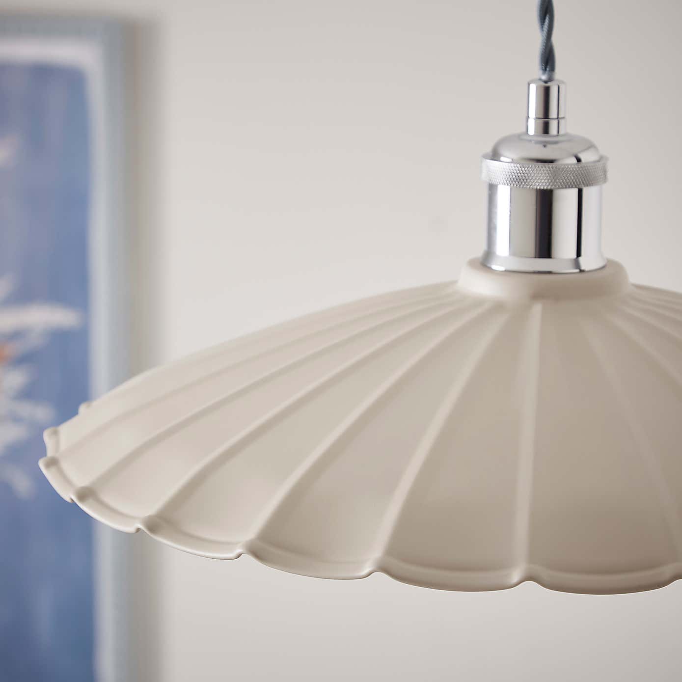 Maya Scalloped Metal Easy Fit Pendant Shade