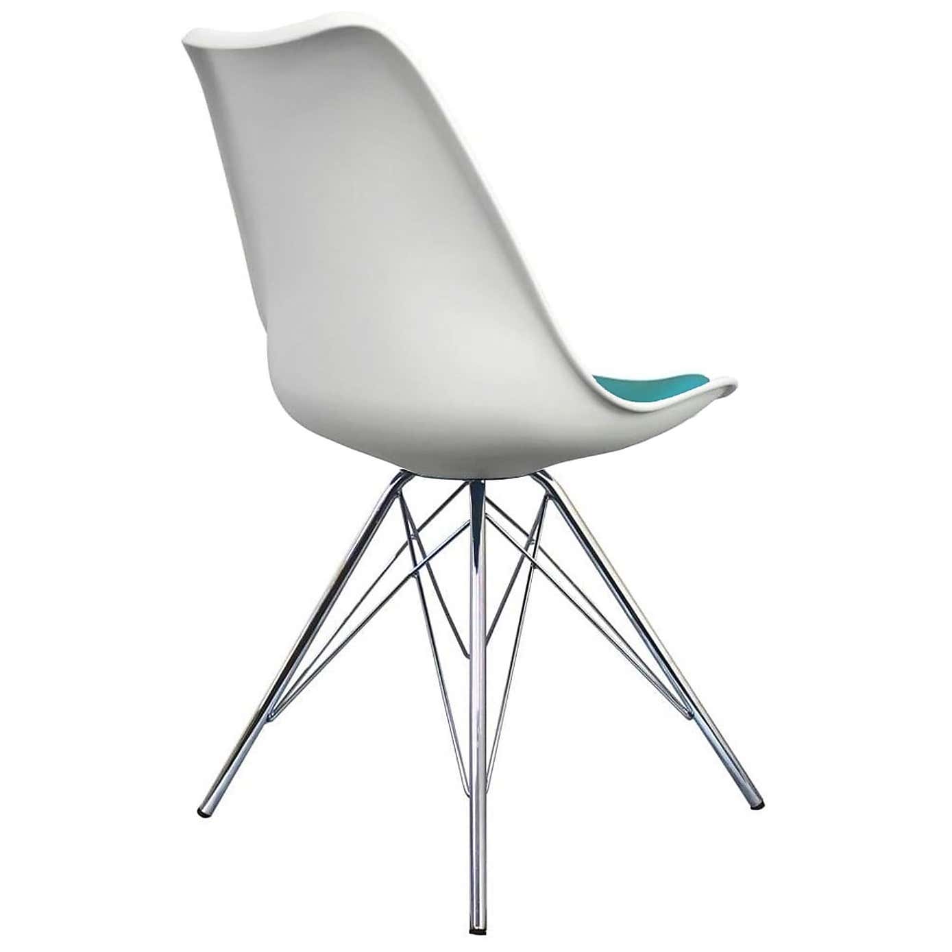 Fusion Living Soho White Plastic Dining Chair