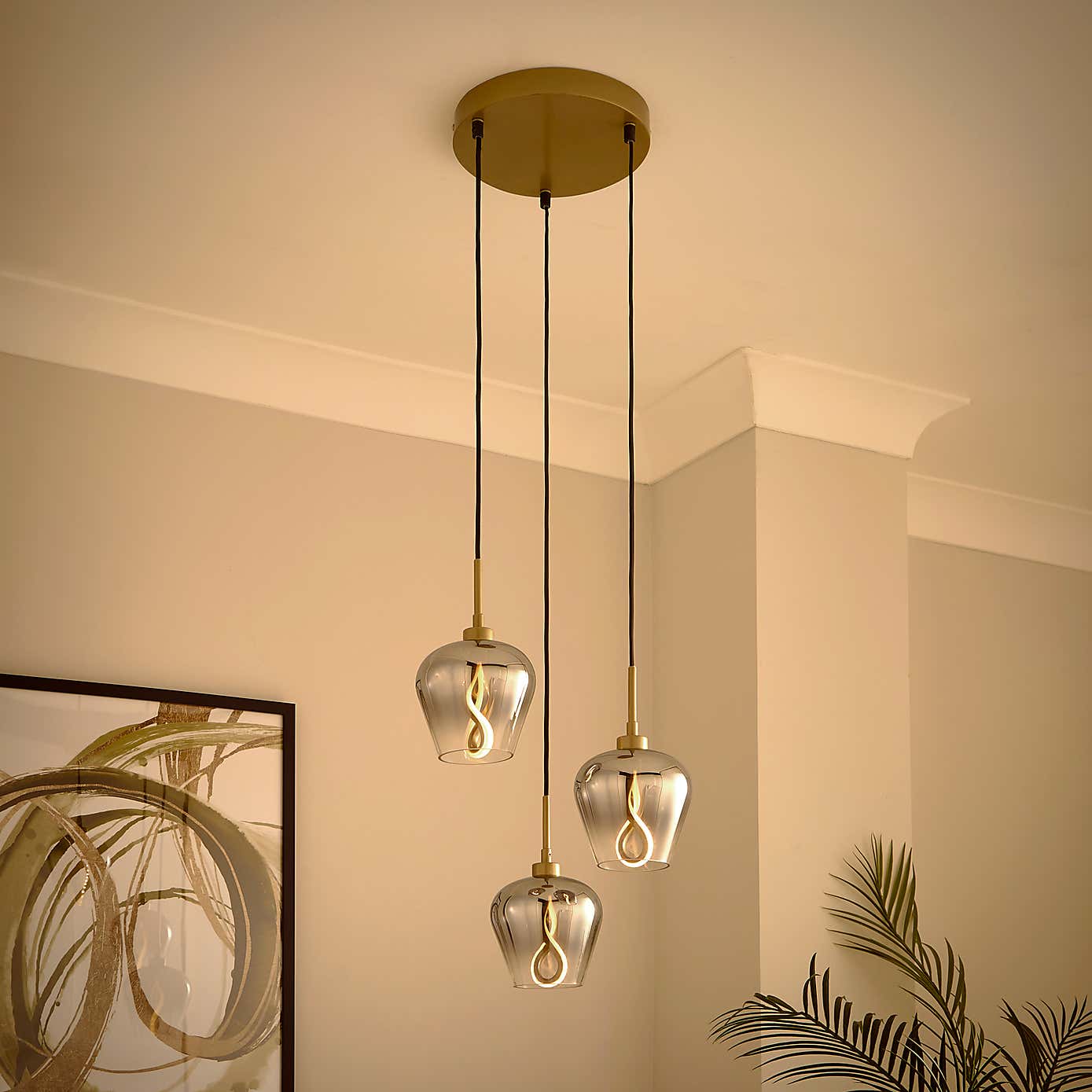 Aurora 3 Light LED Cluster Ceiling Light