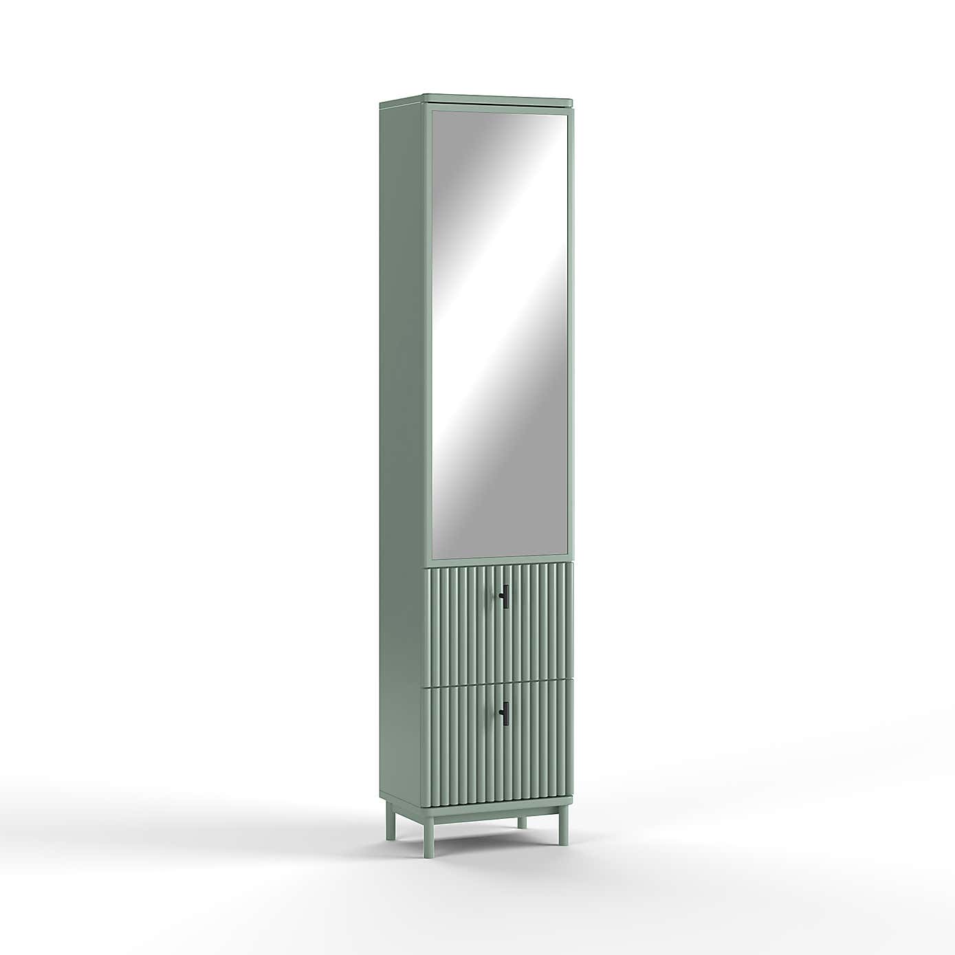 Elsie Tall Mirrored Bathroom Cabinet