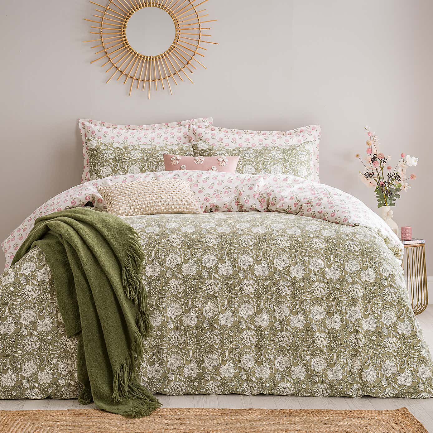 Lizzy Tile Cotton Duvet Cover & Pillowcase Set