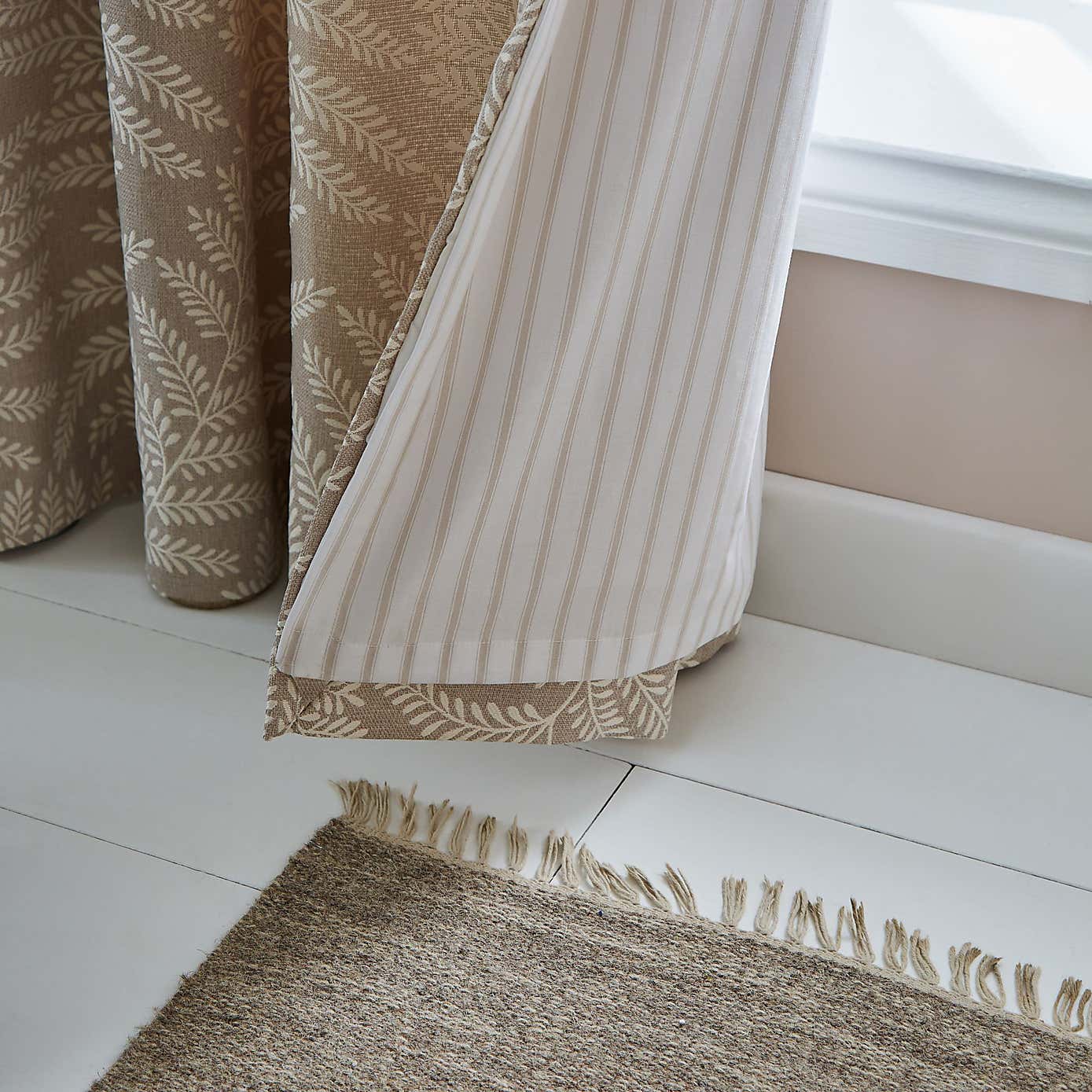 Twill Stripe Eyelet Curtain Linings