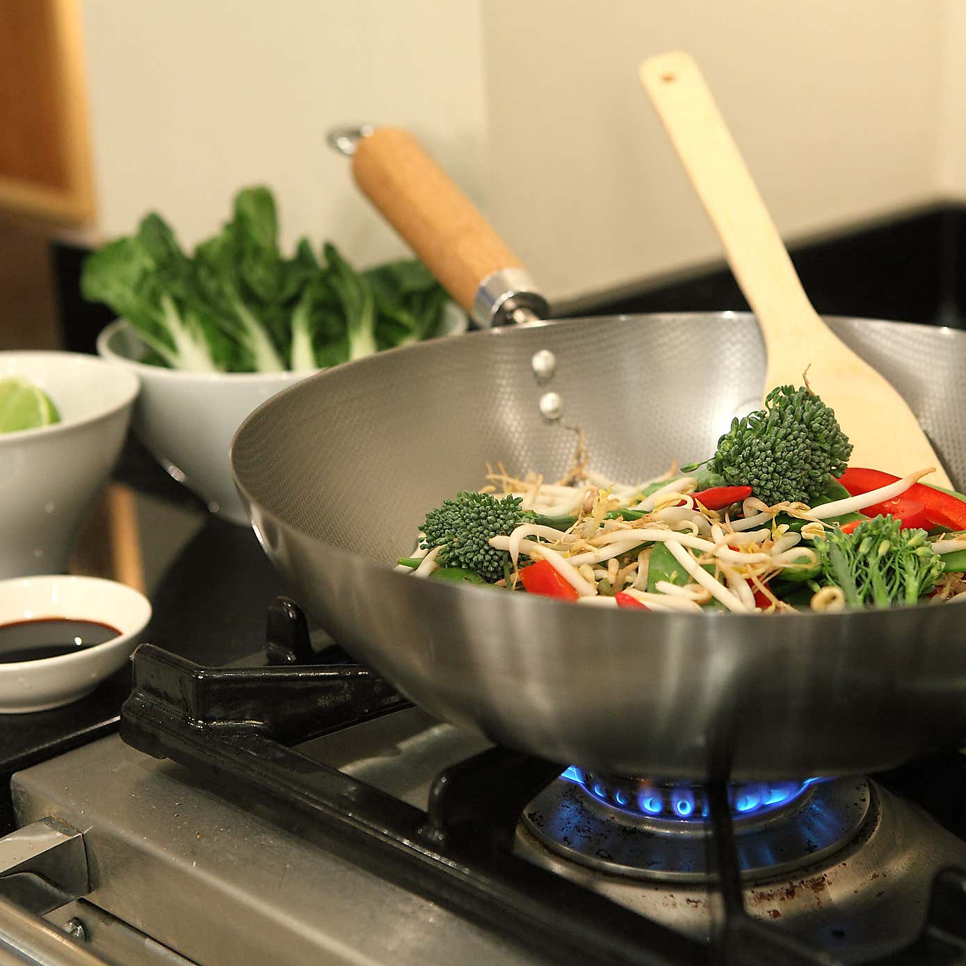 School of Wok 30cm Uncoated Carbon Steel Wok