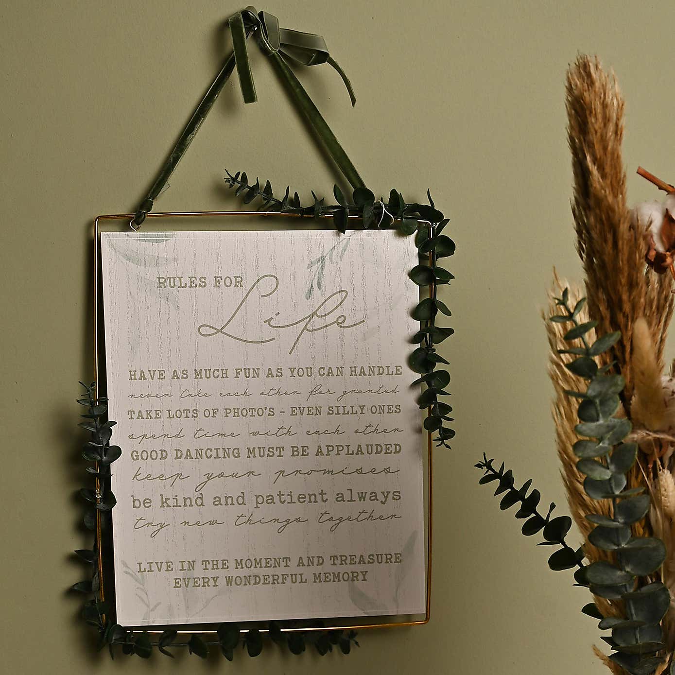 Love Story Rules For Life Plaque