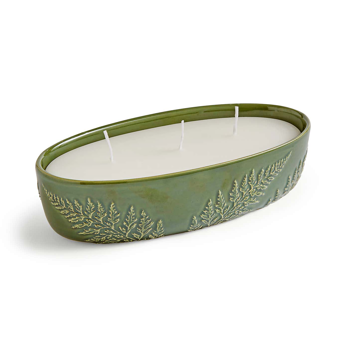 Churchgate Olive Leaf & Fern Oval Multi Wick Candle