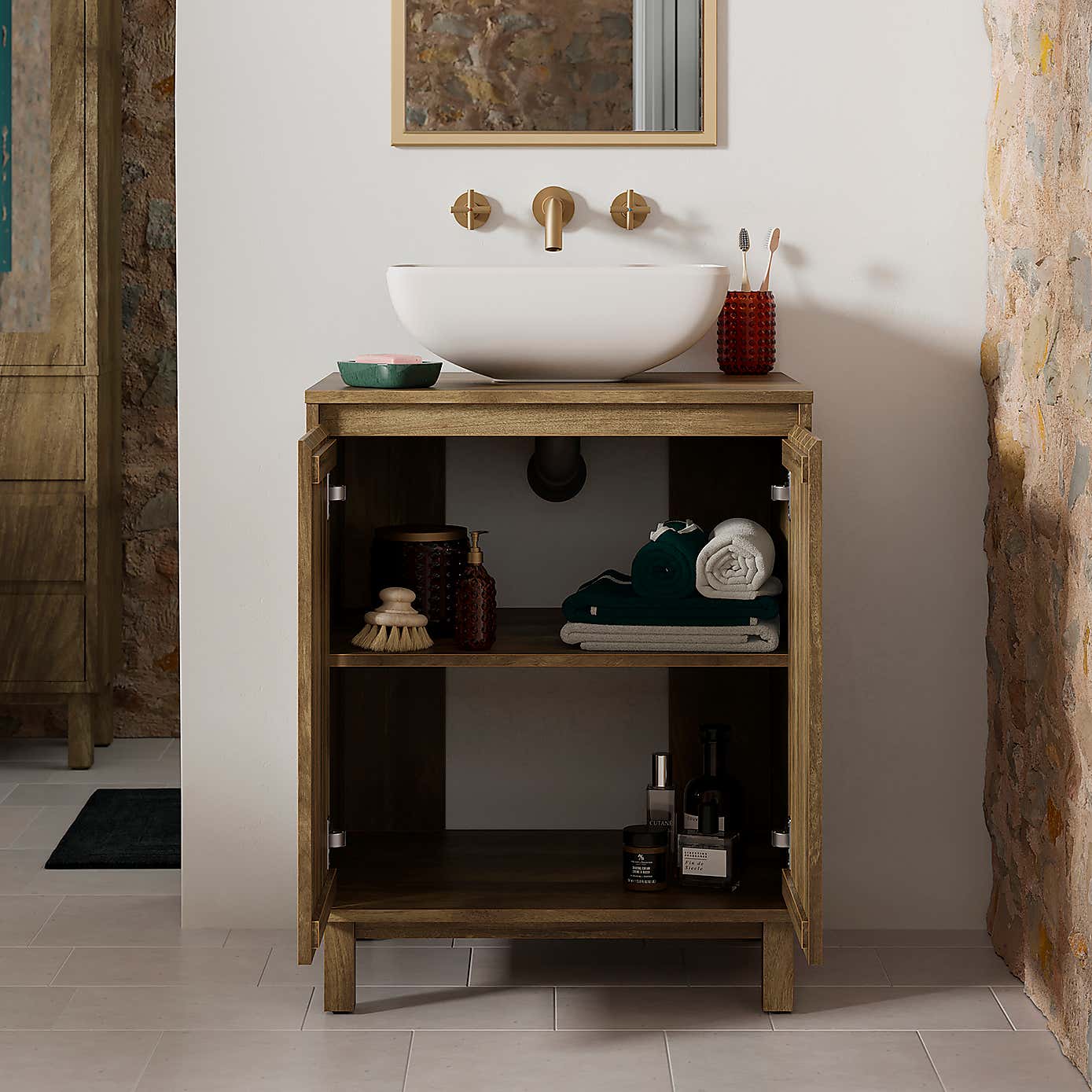 Humphrey Mango Effect Bathroom Vanity Unit