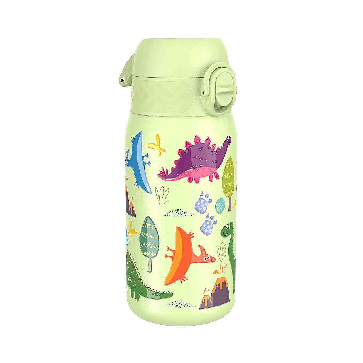 Ion8 Dinosaur Leak Proof Kids Stainless Steel Water Bottle, 400ml