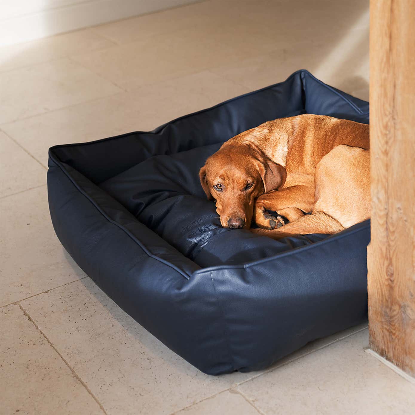 Lords and Labradors Rhino Leather Box Dog Bed