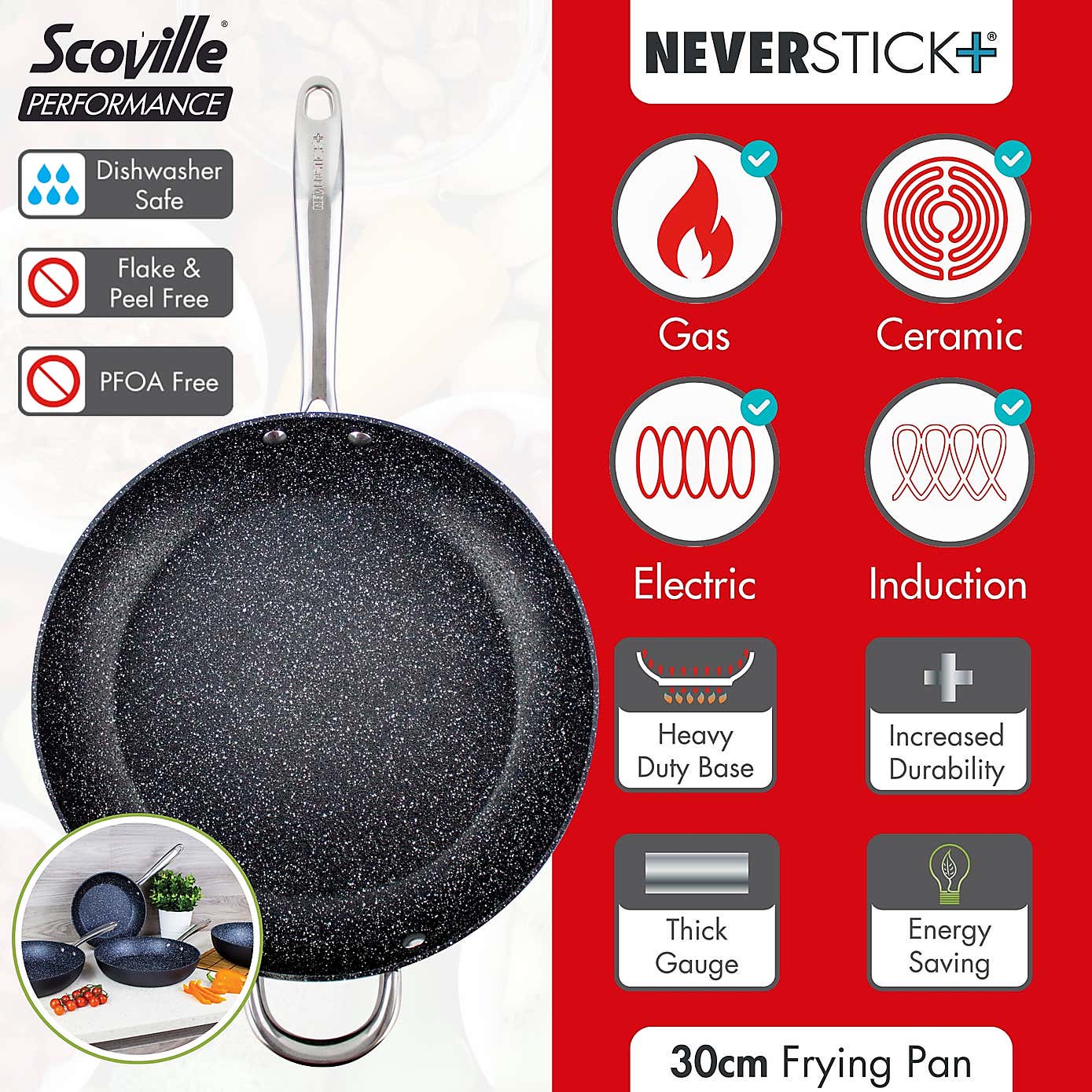 Scoville Neverstick 6 Non-stick Aluminum Frying pan, 30cm
