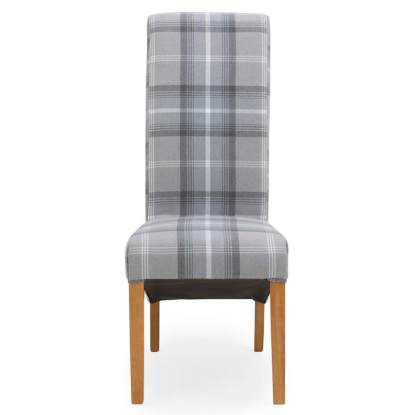 Set of 2 Chester Dining Chairs, Woven Check Fabric