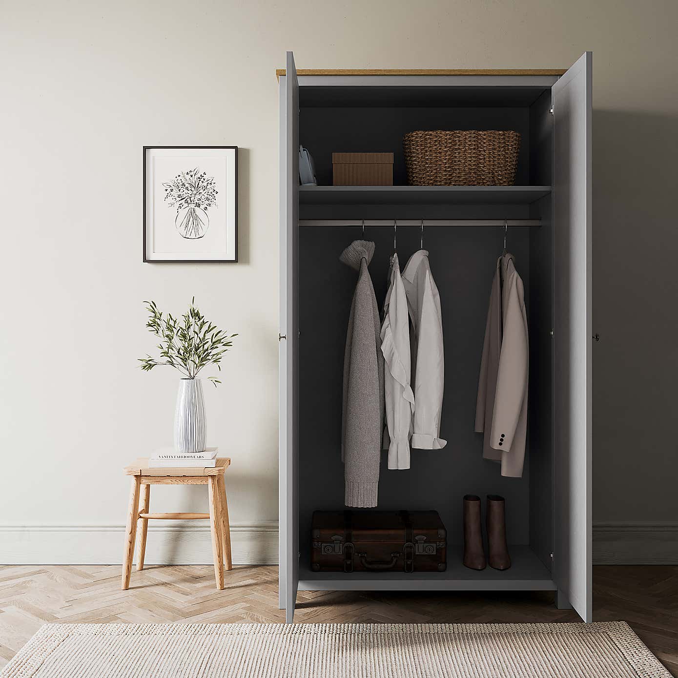 Olney Double Wardrobe