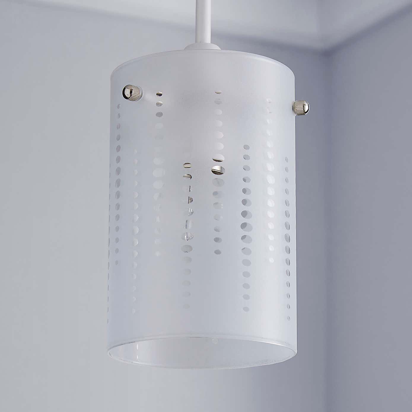 Grayson Dot Glass White Easy Fit Pendant Shade