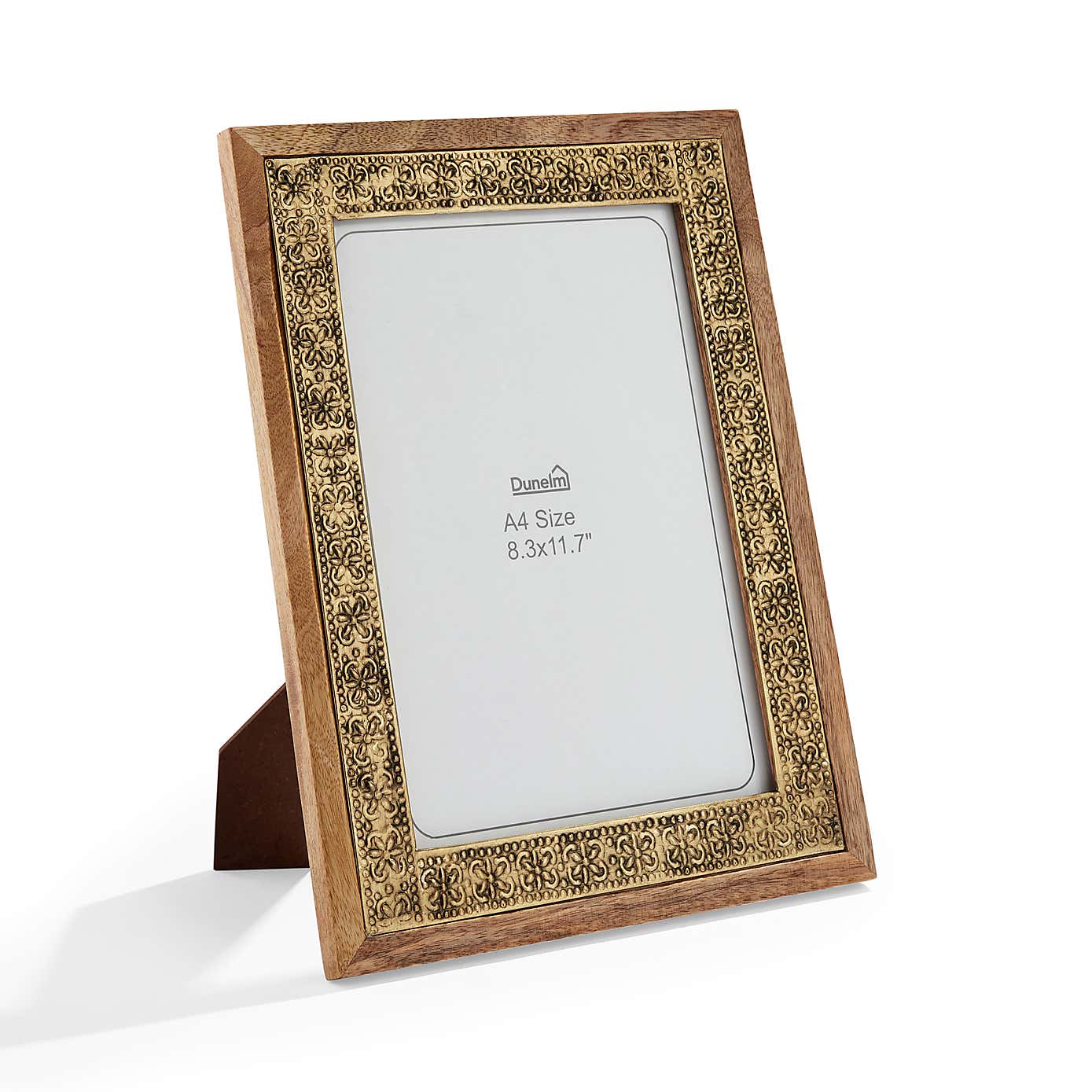 Detailed Gold Metal Wooden Edge Photo Frame