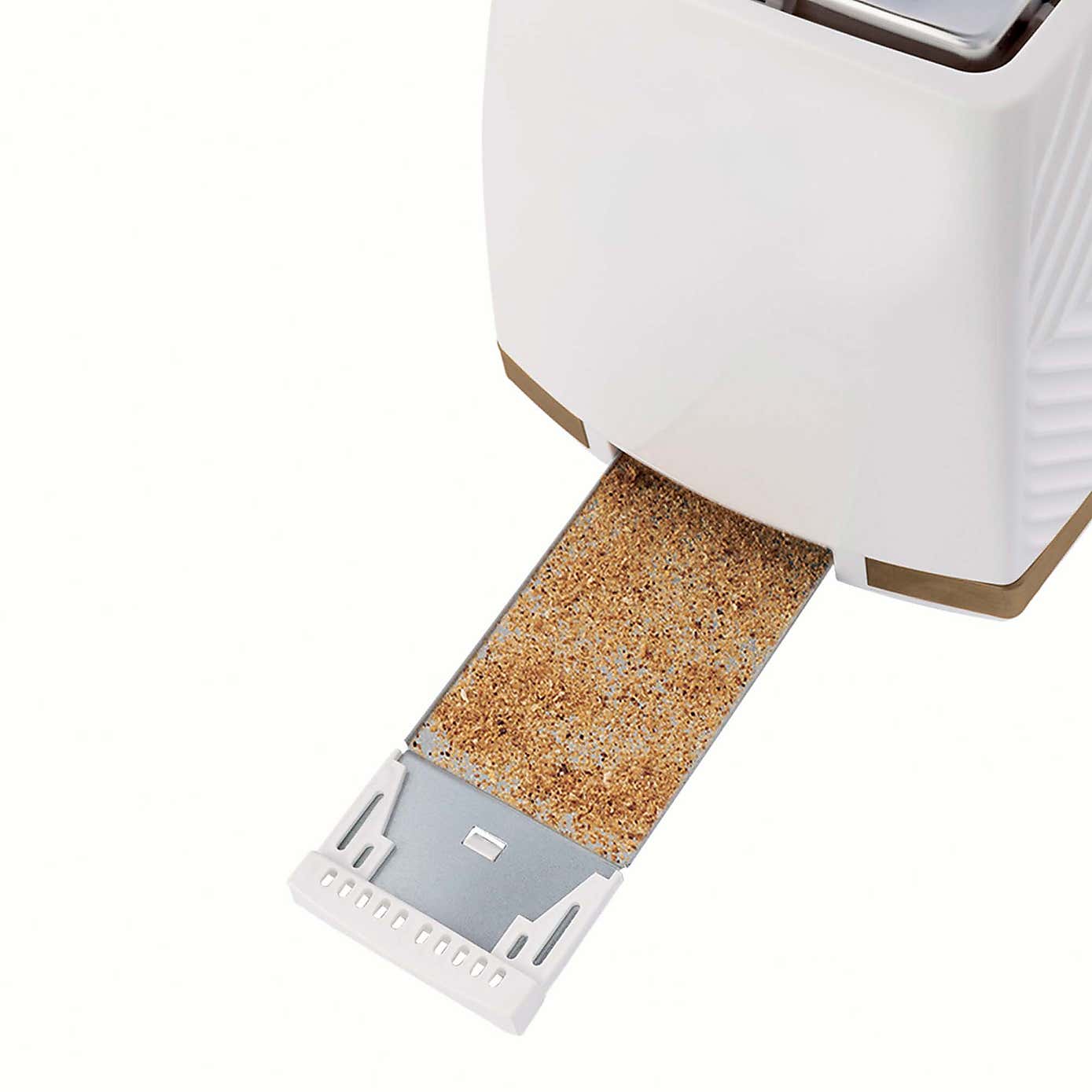 Russell Hobbs Groove White Kettle & 2 Slice Toaster