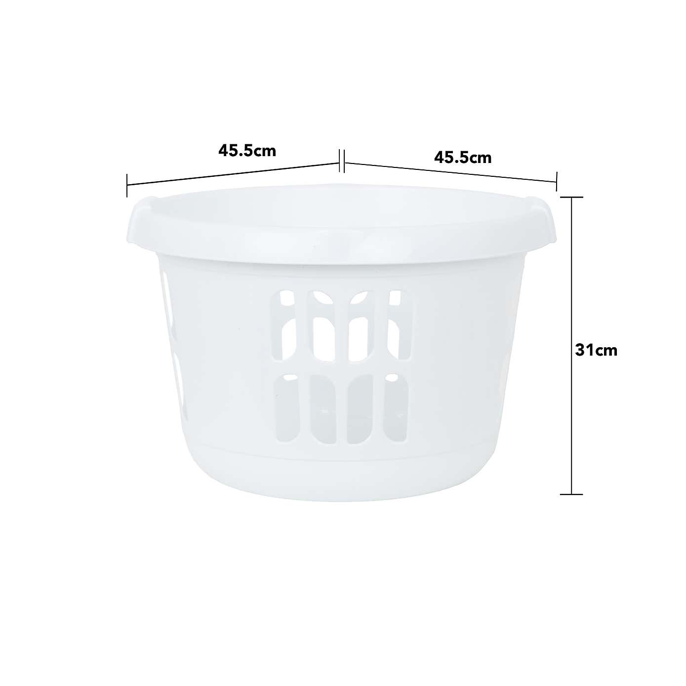 Wham Casa Set of 2 Round Plastic Laundry Baskets