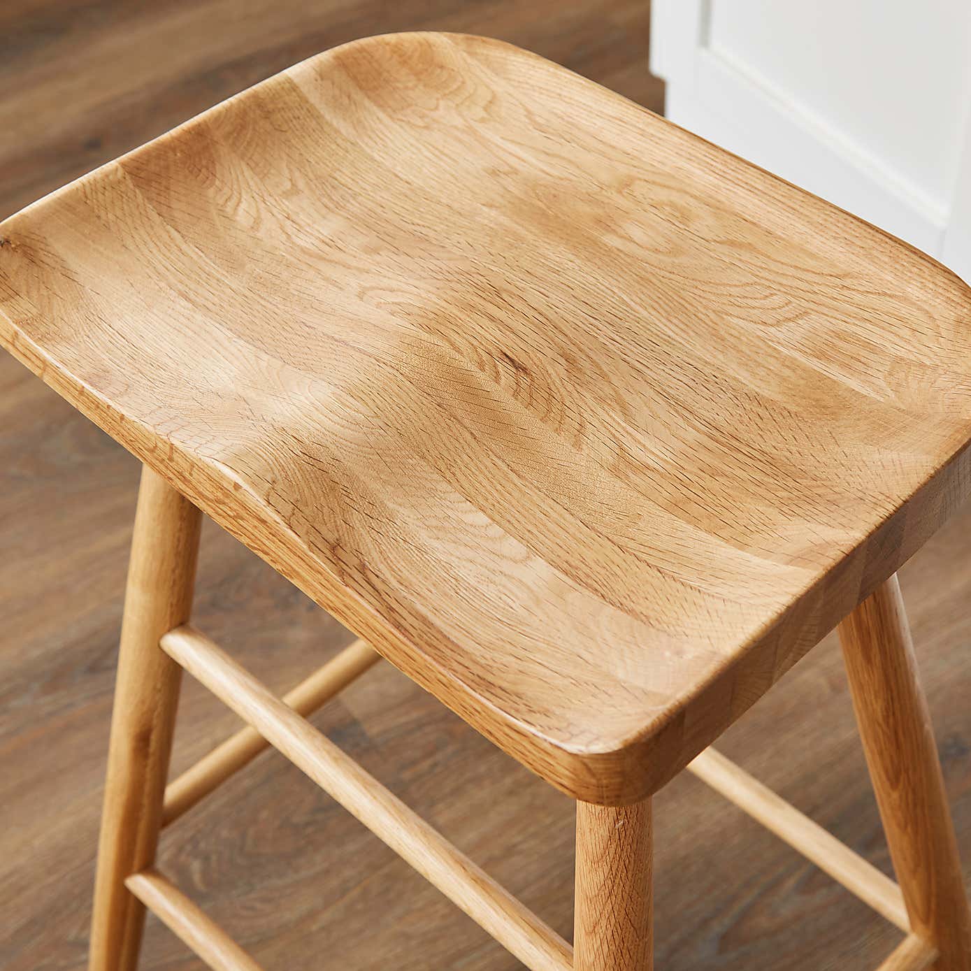 Loxwood Counter Height Bar Stool, Solid Oak