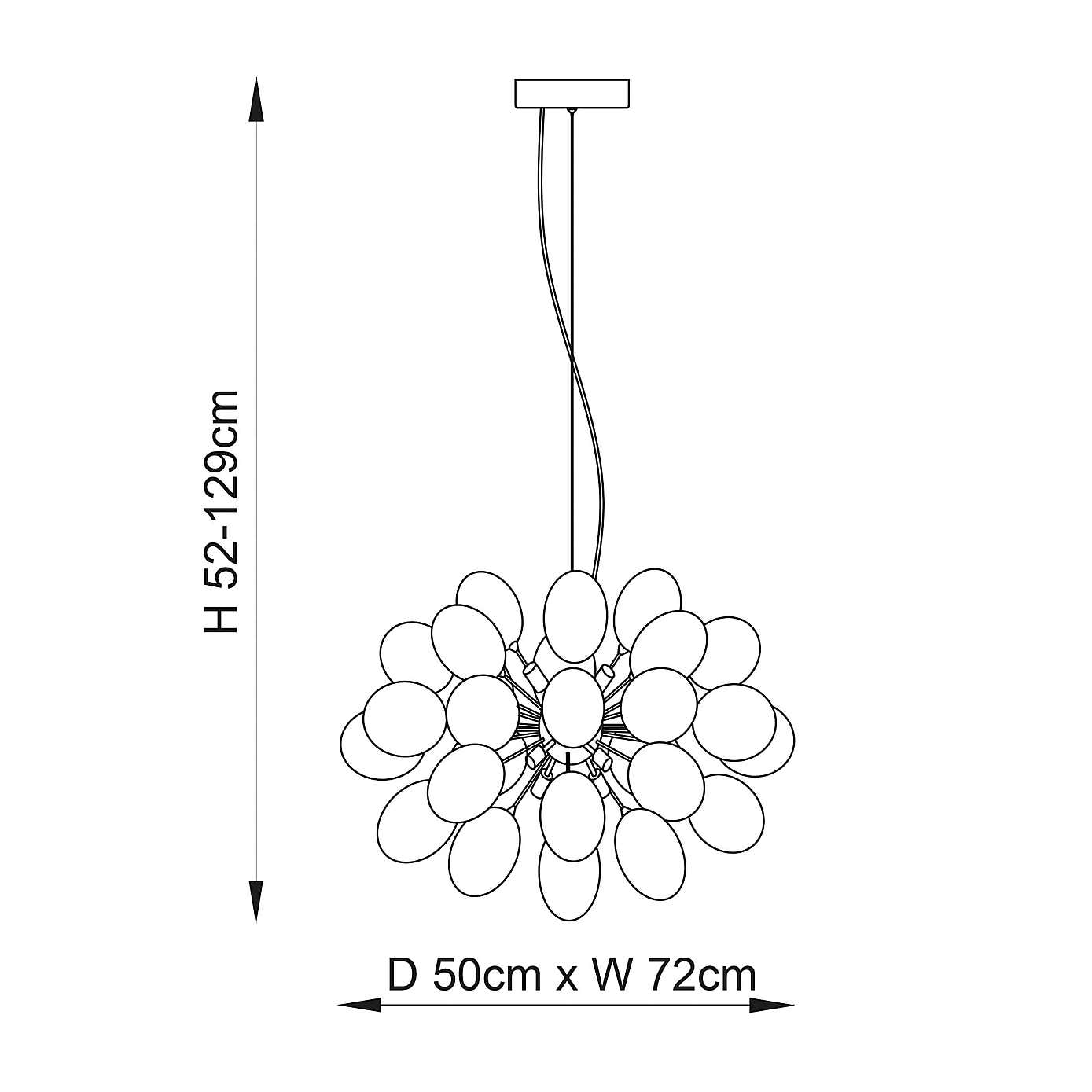 Vogue Moline 8 Light Pendant Light