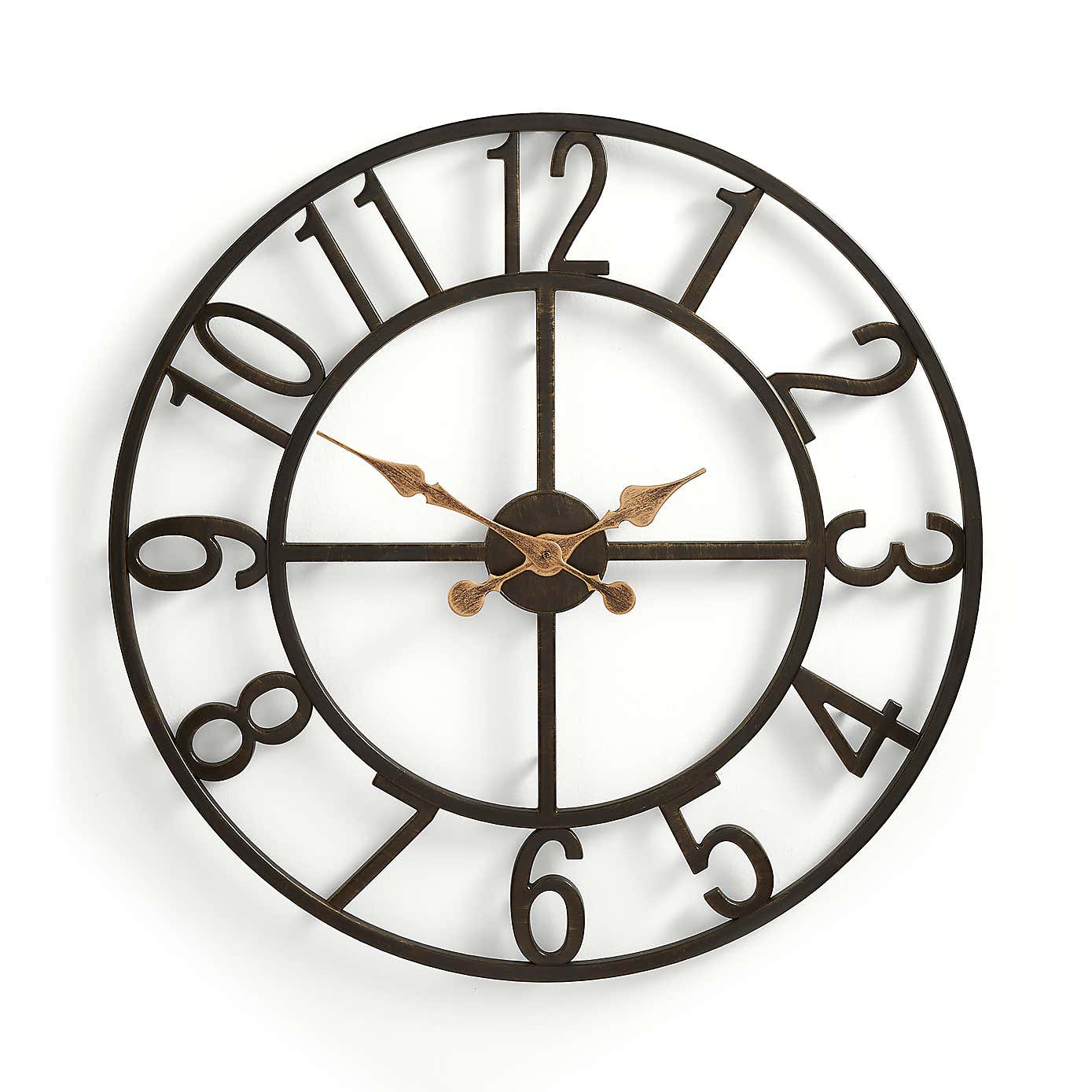 Skeleton Numbers Indoor Outdoor Wall Clock