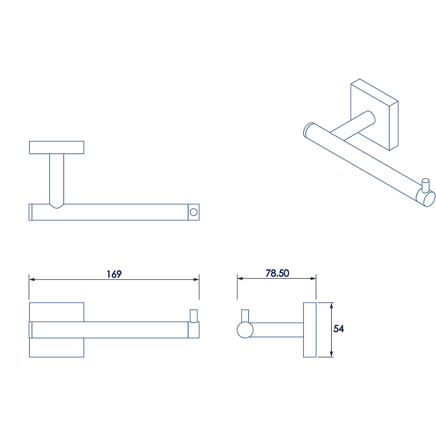 Chester Flexi-FixTM Toilet Roll Holder