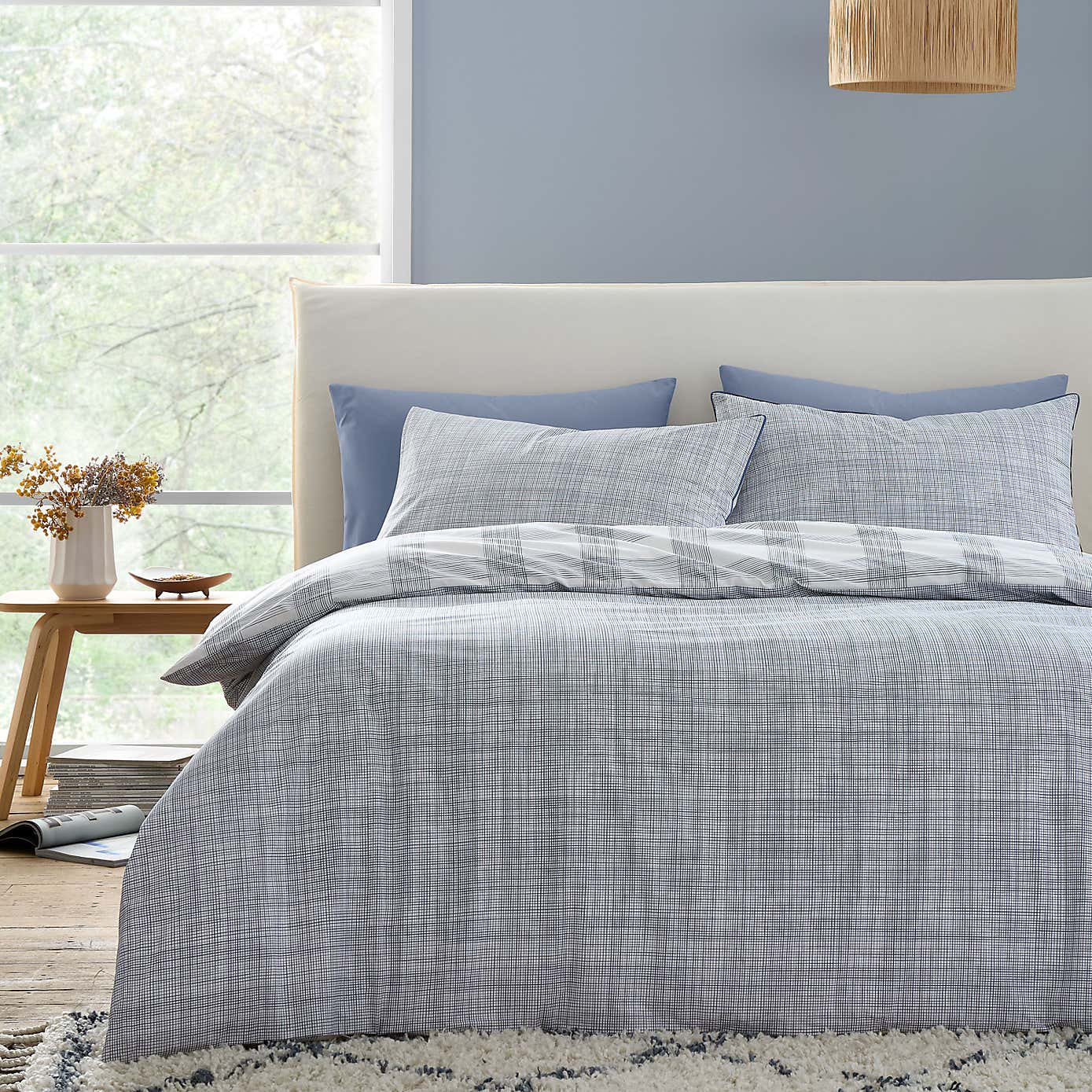 Bianca Marlow Check Reversible Duvet Cover & Pillowcase Set