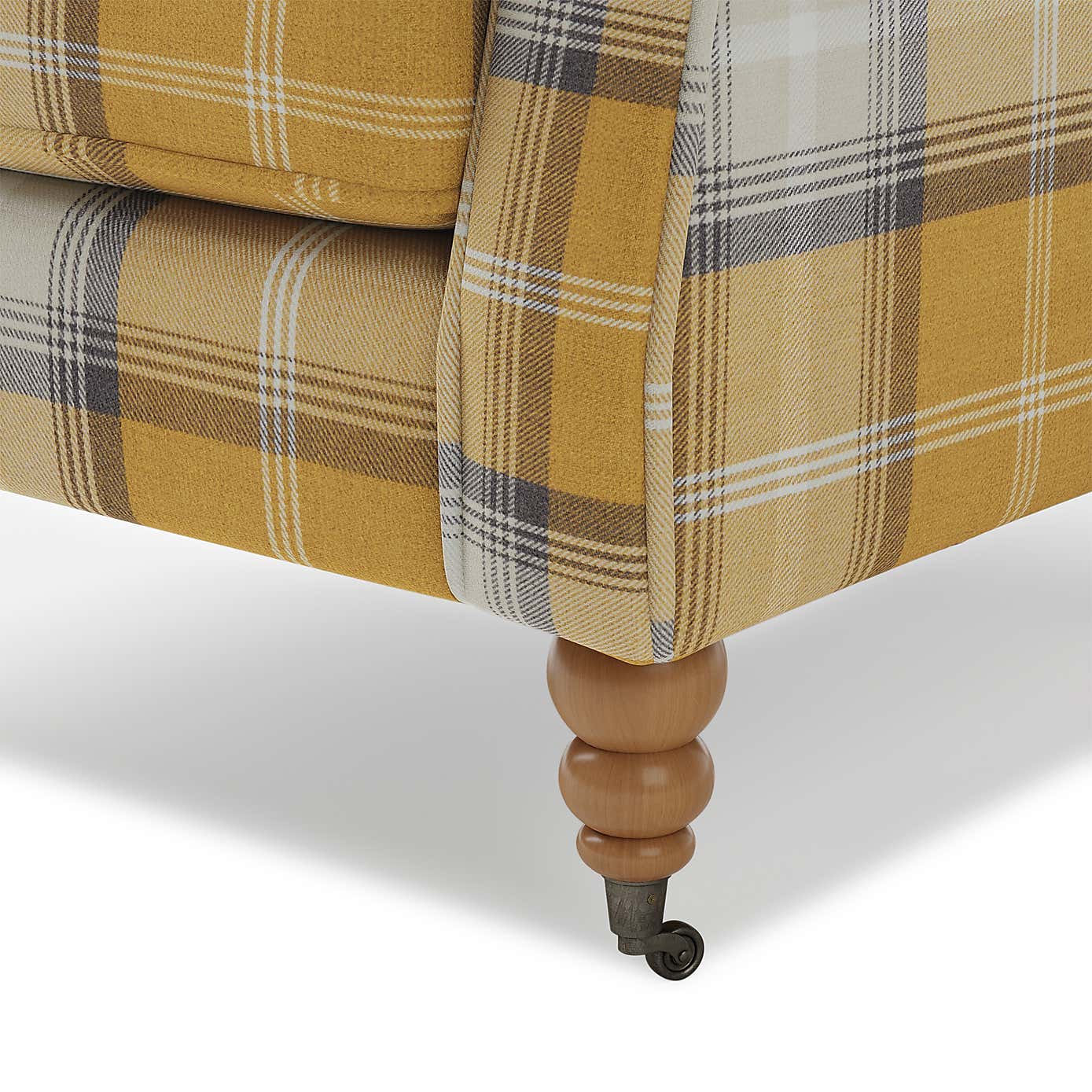 Oswald Grande Check Wingback Armchair