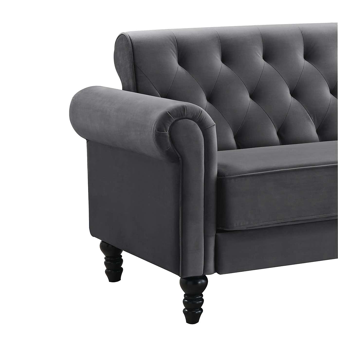 Greta Velvet 3 Seater Sofa