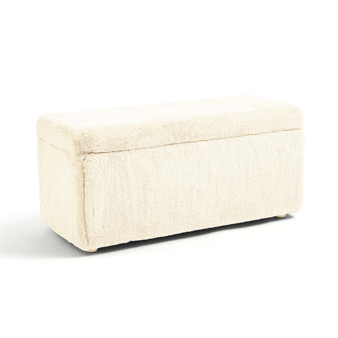 Elysia End of Bed Ottoman, Faux Fur