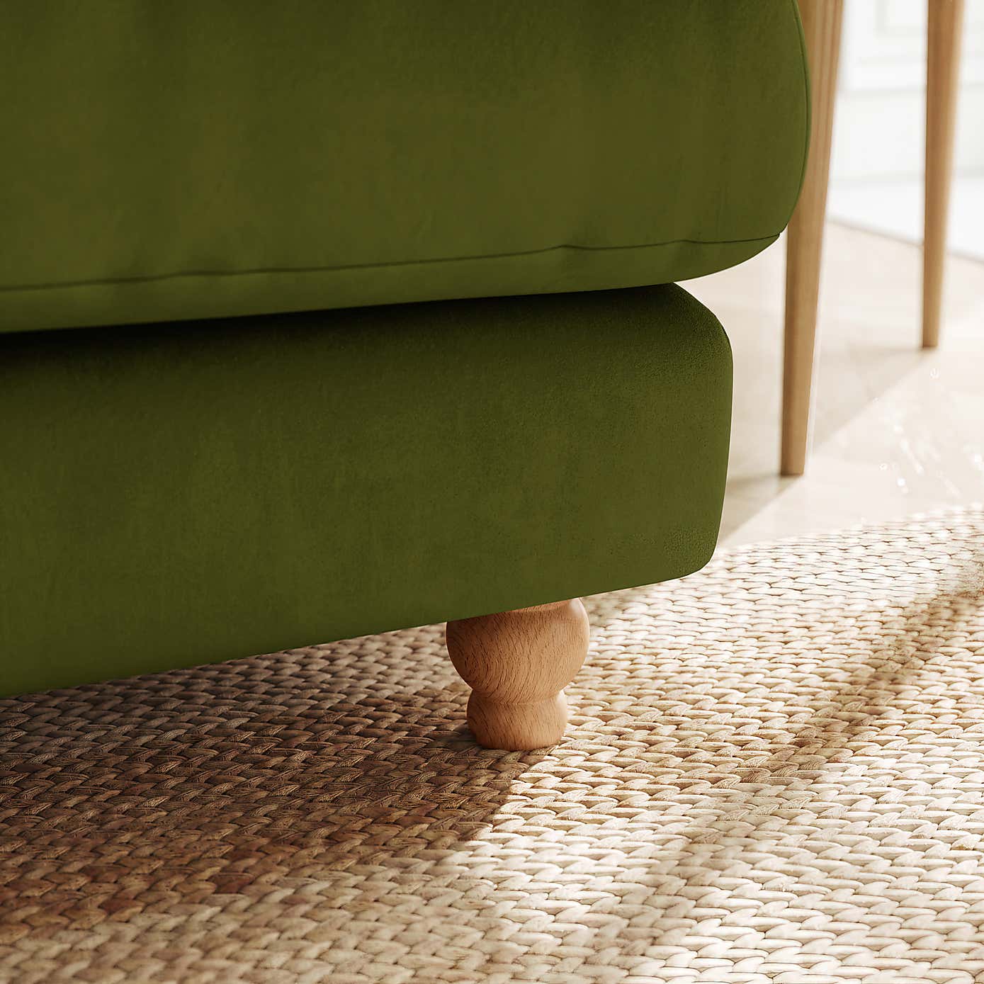 Martha Matte Plush Velvet Full Corner Sofa