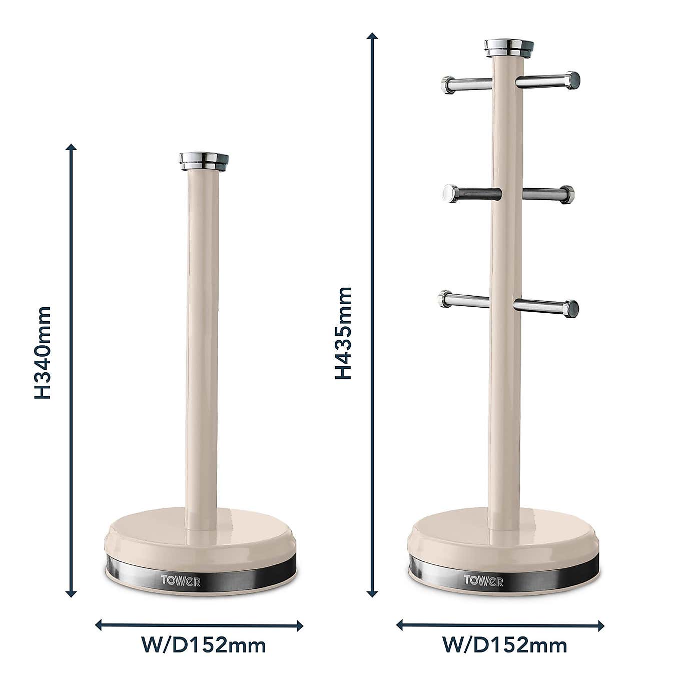 Tower Belle Mug Tree and Kitchen Roll Holder Set