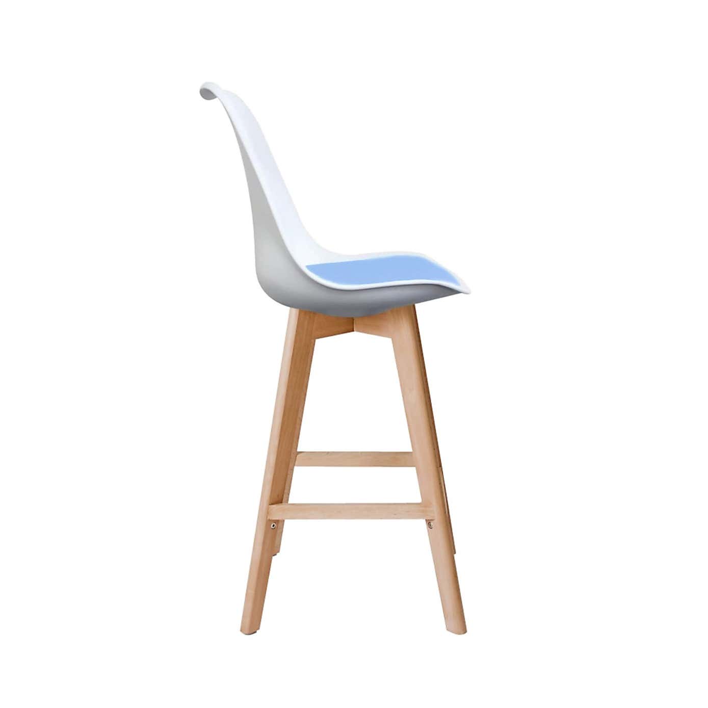 Fusion Living Soho White Plastic Bar Stool