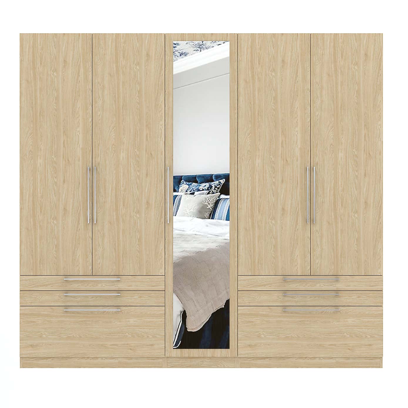 Foster 5 Door 6 Drawer Wardrobe