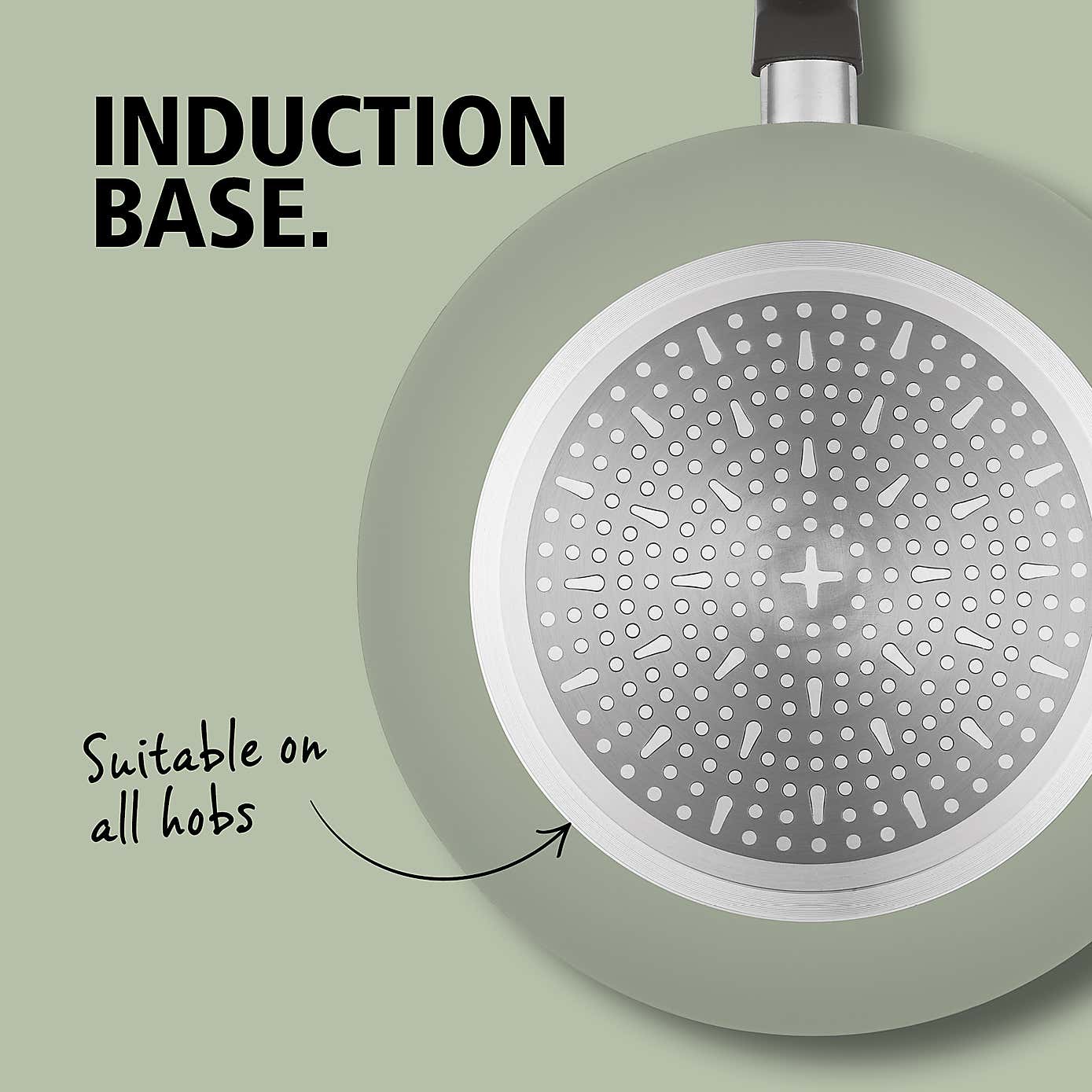 Brabantia Non-Stick Aluminium Sage Wok, 28cm