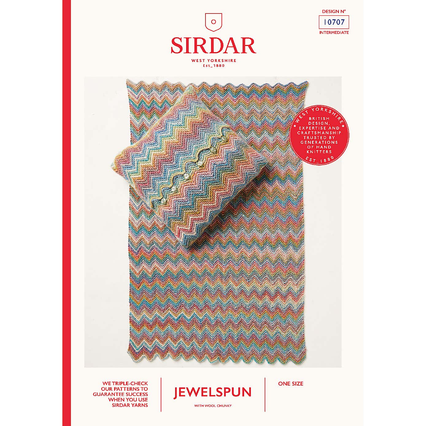 Jewelspun with Wool Ripples Blanket & Cushion Pattern Leaflet