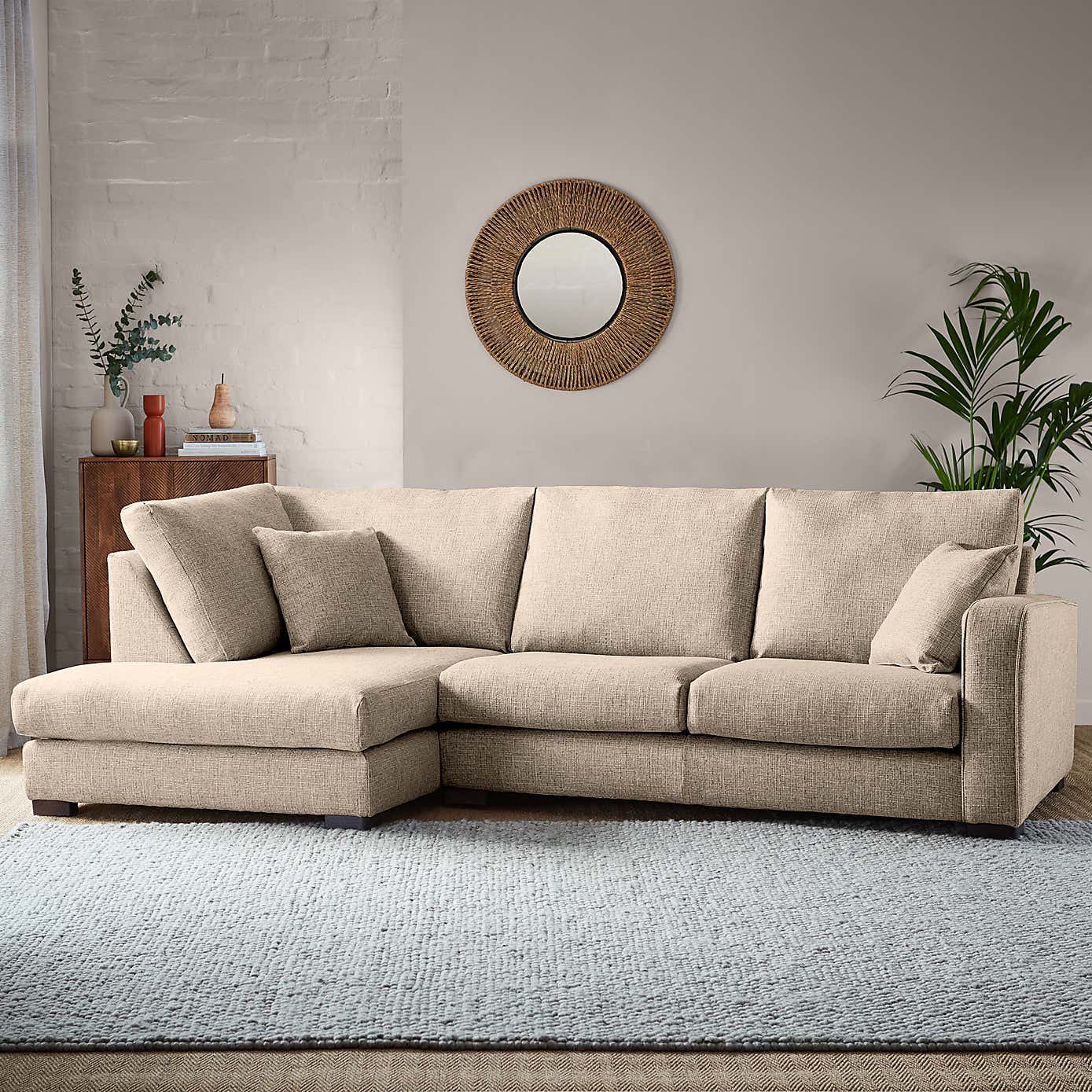 Carson Chunky Multi Weave Left Hand Corner Sofa