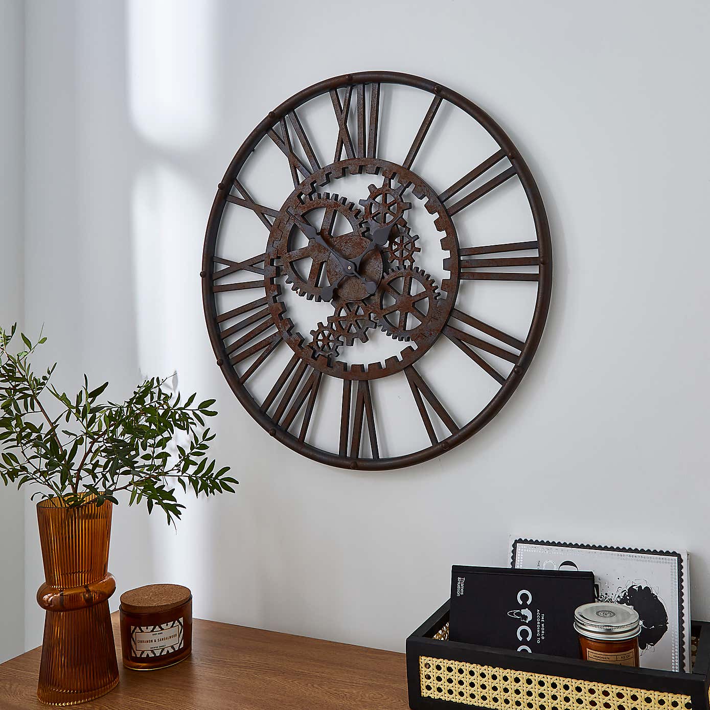 Indoor Outdoor Cogs Clock 60cm