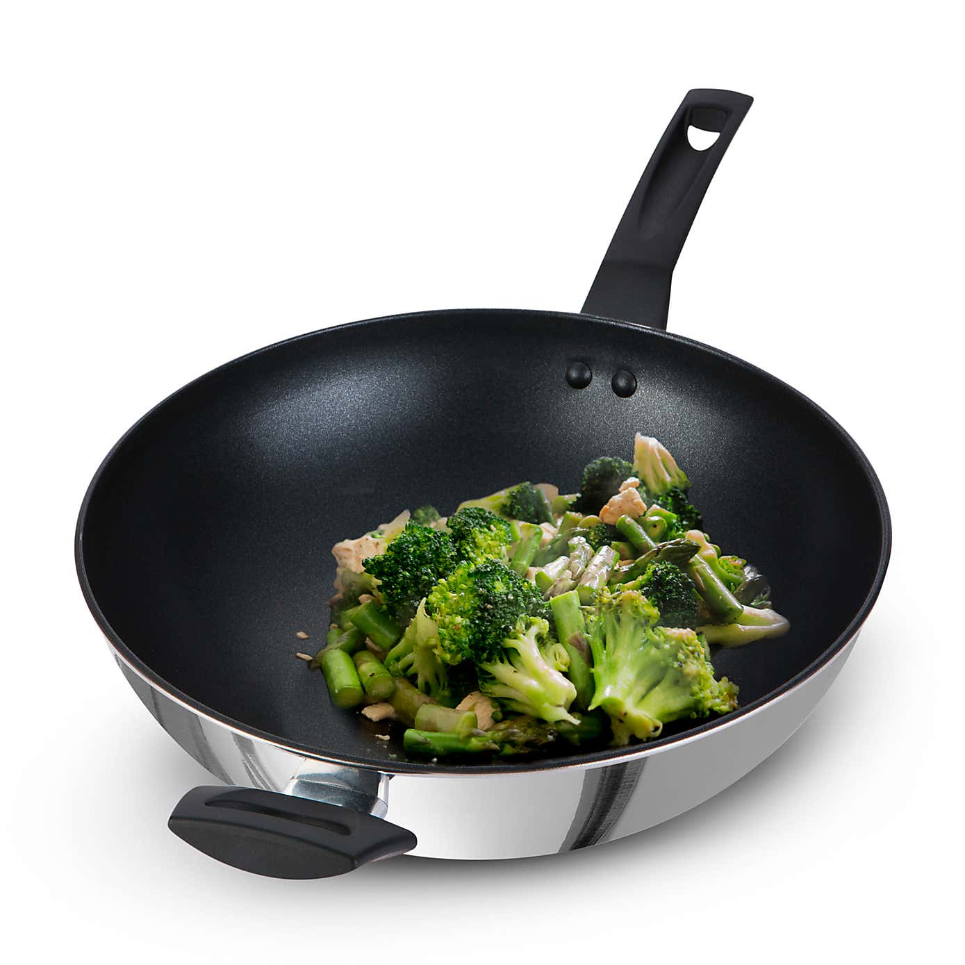 Prestige 9x Tougher Stainless Steel Open Stir Fry Pan, 31cm
